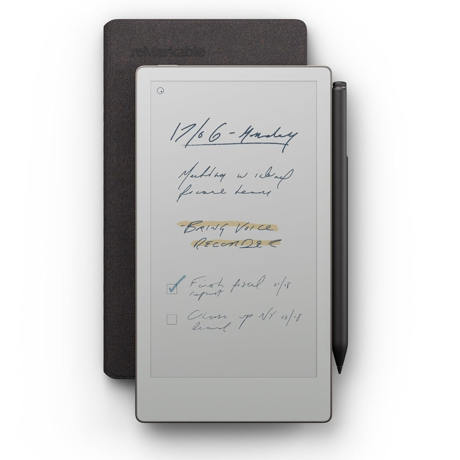 Remarkable Paper Pro Move 7.3″ TabIet eReader – Black – Bundle of 3 Items TabIer, Case and Marker Plus