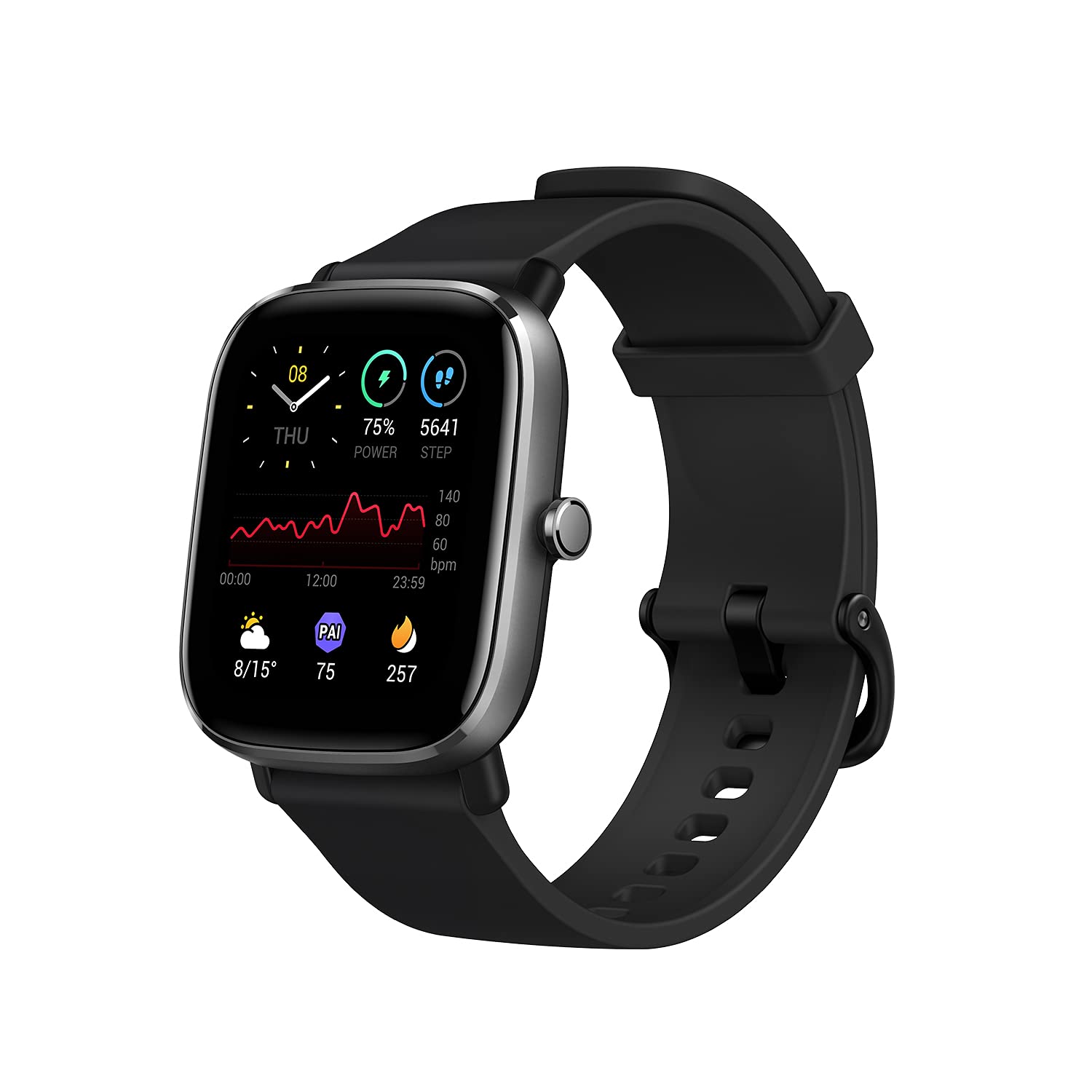 Amazfit GTS2 Mini Smart Watch with 1.55″ (3.8cm)AMOLED Display, SpO2 Level Measurement, 14 Days’ Battery Life, 70+ Sports Modes, Built-in Amazon Alexa & GPS, HR, Sleep&Stress Monitoring(Meteor Black)