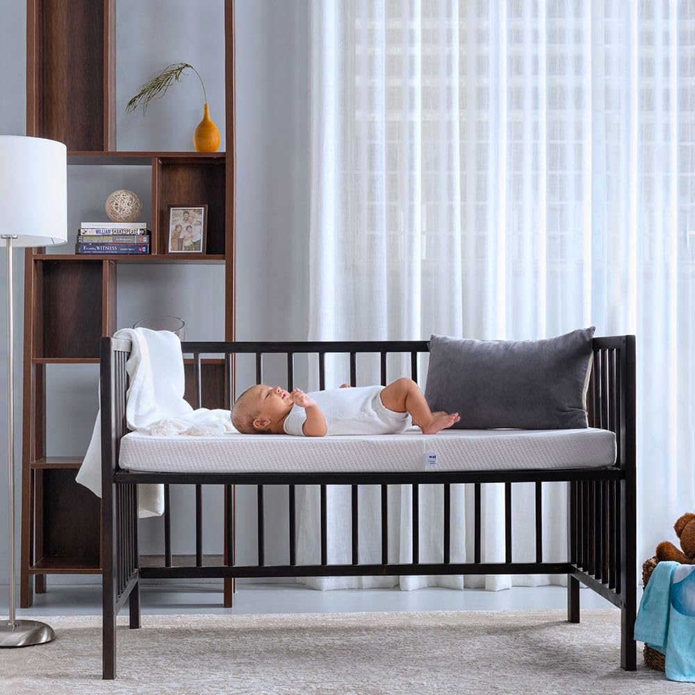 Wakefit Baby Mattress for 0 to 2 Years | 1 Year Warranty | Baby Mattress, Mattress for Baby, Crib Mattress for Baby – Small (31.5×19.6×2 inch, White)