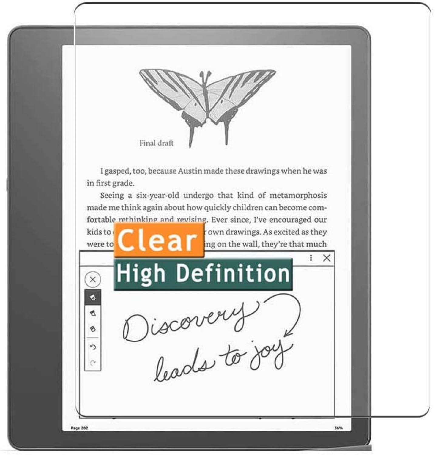 VERTUS® Premium Tempered Glass Screen Protector for Kindle Scribe 10.2″ (2024/2022 Released)