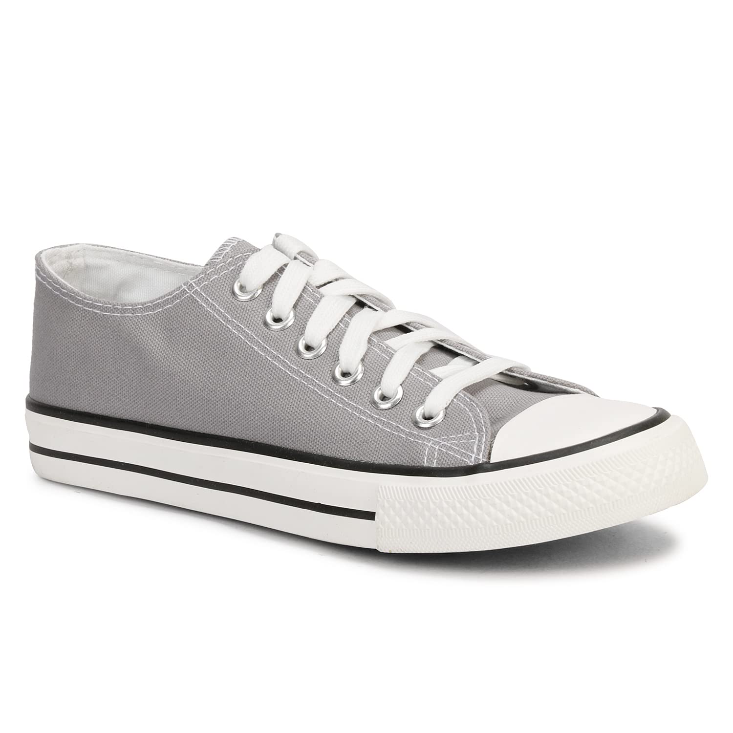 MOZAFIA Women’s Comfortable Lace-Up Sneakers | Classic Low-Top Canvas Casual Shoes for Walking, Running, Tennis, Gym, Travel & Everyday Wear
