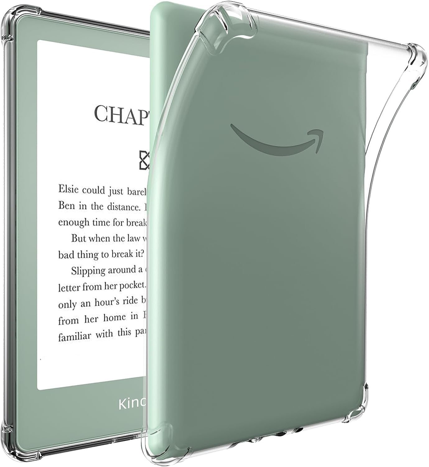Clear Case for 6.8″ All-New Kindle Paperwhite 11th Generation 2021 and Signature Edition TPU Back Cover, Bumper Corners Slim Protective Case for 11th Gen Kindle Paperwhite- Transparent