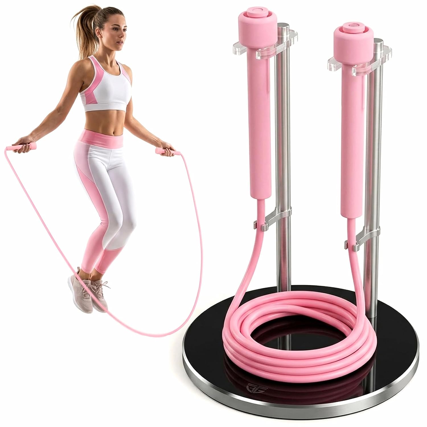 Skipping-Rope Jump Skipping Rope for Men Women Weight Loss Kids Girls Children Adult - Best in Fitness Sports Exercise Workout (Pink)
