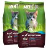 Meat Up Kitten Dry Cat Food (Up to 12 Months) (2 x 1.2kg) Total 2.4kg | Ocean Fish Flavour | Complete Nutrition | Taurine for Heart