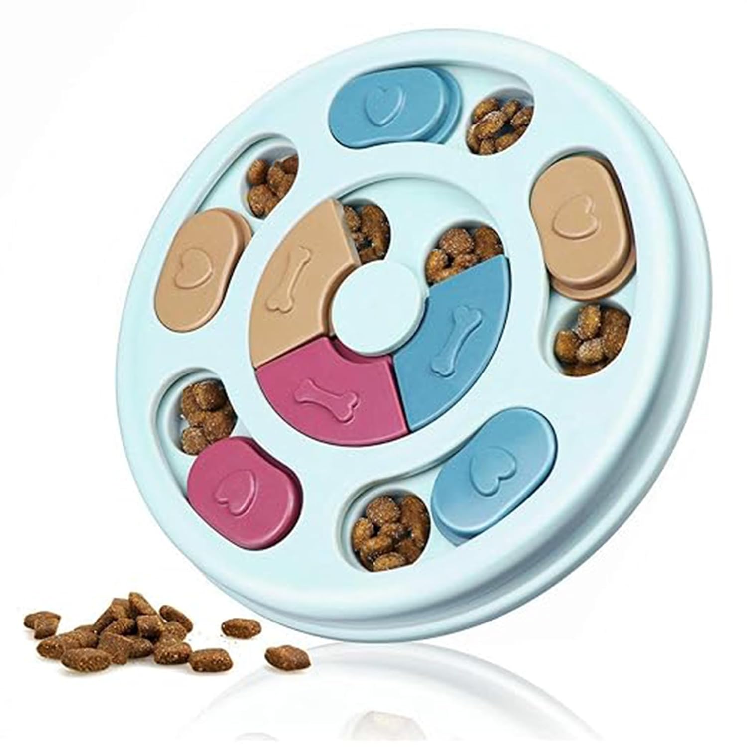 Dog Puzzle Toy Interactive Treat Dispenser for Dogs & Cats | Slow Feeder Food Puzzle | IQ Training, Mental Stimulation & Digestion Aid | Puppy Boredom Relief Pet Toy