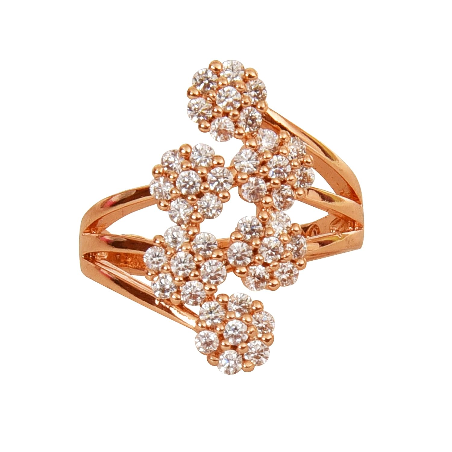 Nilu’s Collection Floral Adjustable Finger Ring for Women