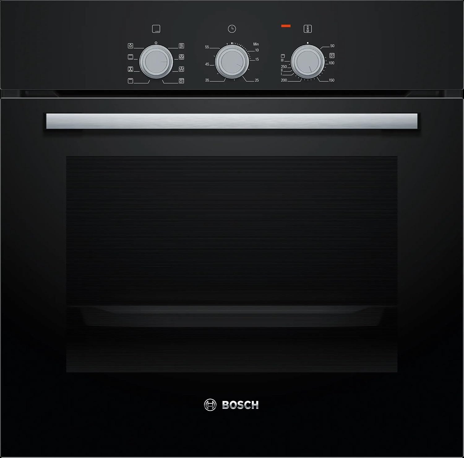 Bosch 66 L Series 2 built-in oven with 3D hot air 60 x 60 cm (HBF031BA0I, Black)