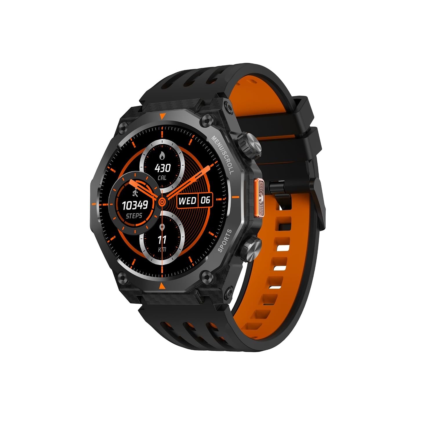 Fastrack Xtreme Adventure Smart Watch with 1.43” AMOLED Display,Dual Push Button, GPS, ABC, 1ATM, Inbuilt Torch, 100+ Multisports, Dual Tone Strap, BT Calling, HRM, SpO2 & Multiple Menu Styles – Black