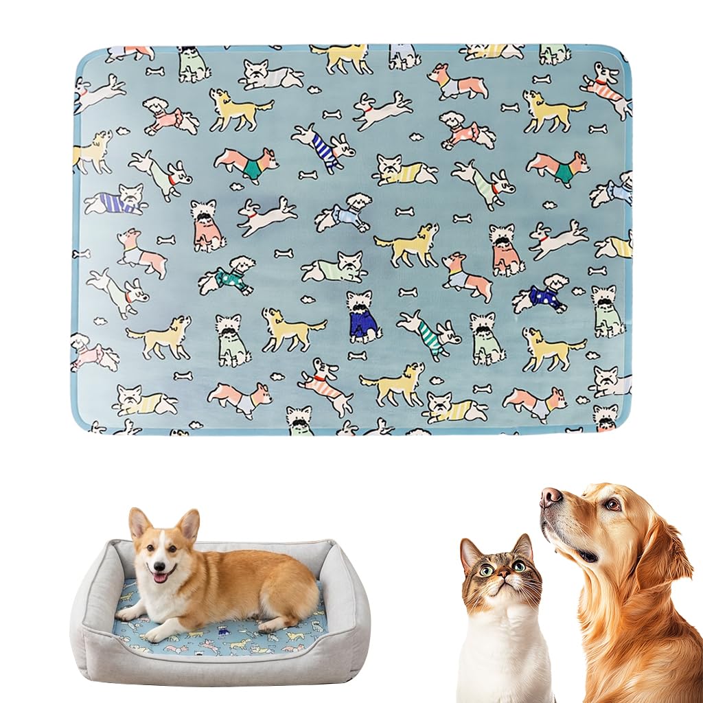 Qpets Pressure Activated Self-Cooling Mat, No Water for Dogs Cats – L