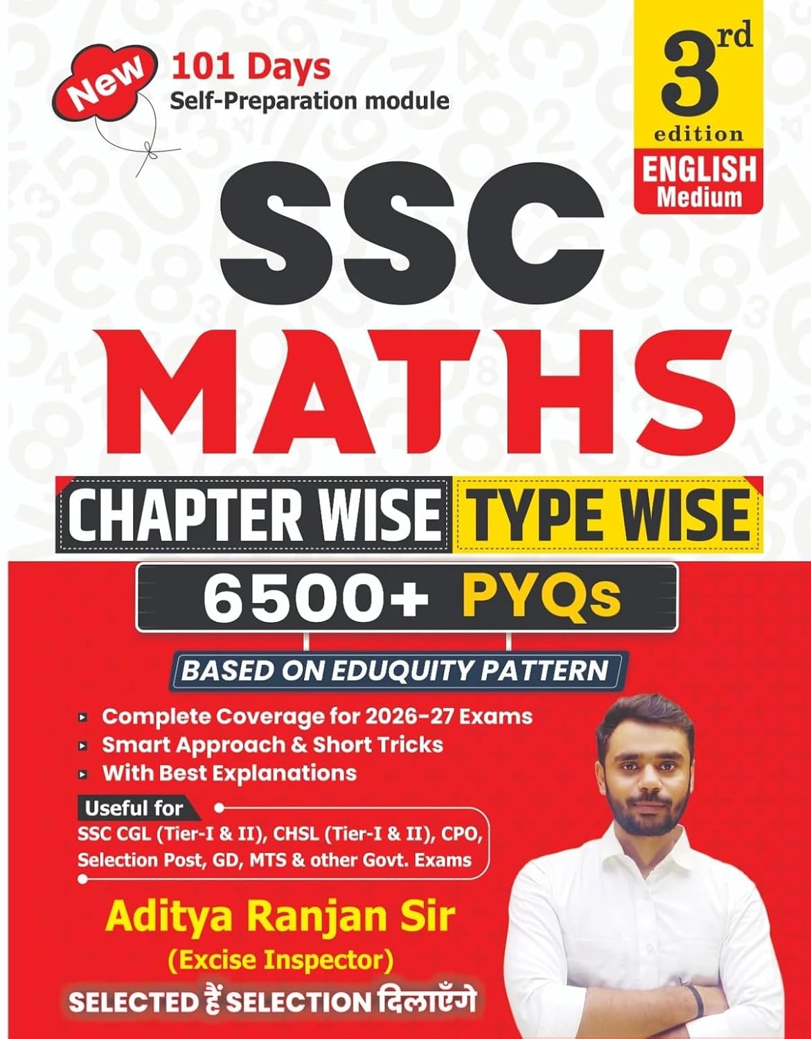 Aditya Ranjan Sir SSC Maths 2026 English Medium 3rd Edition 6500+ TCS MCQ Chapterwise Typewise Book