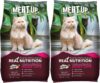 Meat Up Adult Dry Cat Food (2 x 1.2kg) Total 2.4Kg | Ocean Fish Flavour | Maintains Urinary pH | Hair Ball Protection | Healthy Skin & Coat | Taurine for Healthy Heart