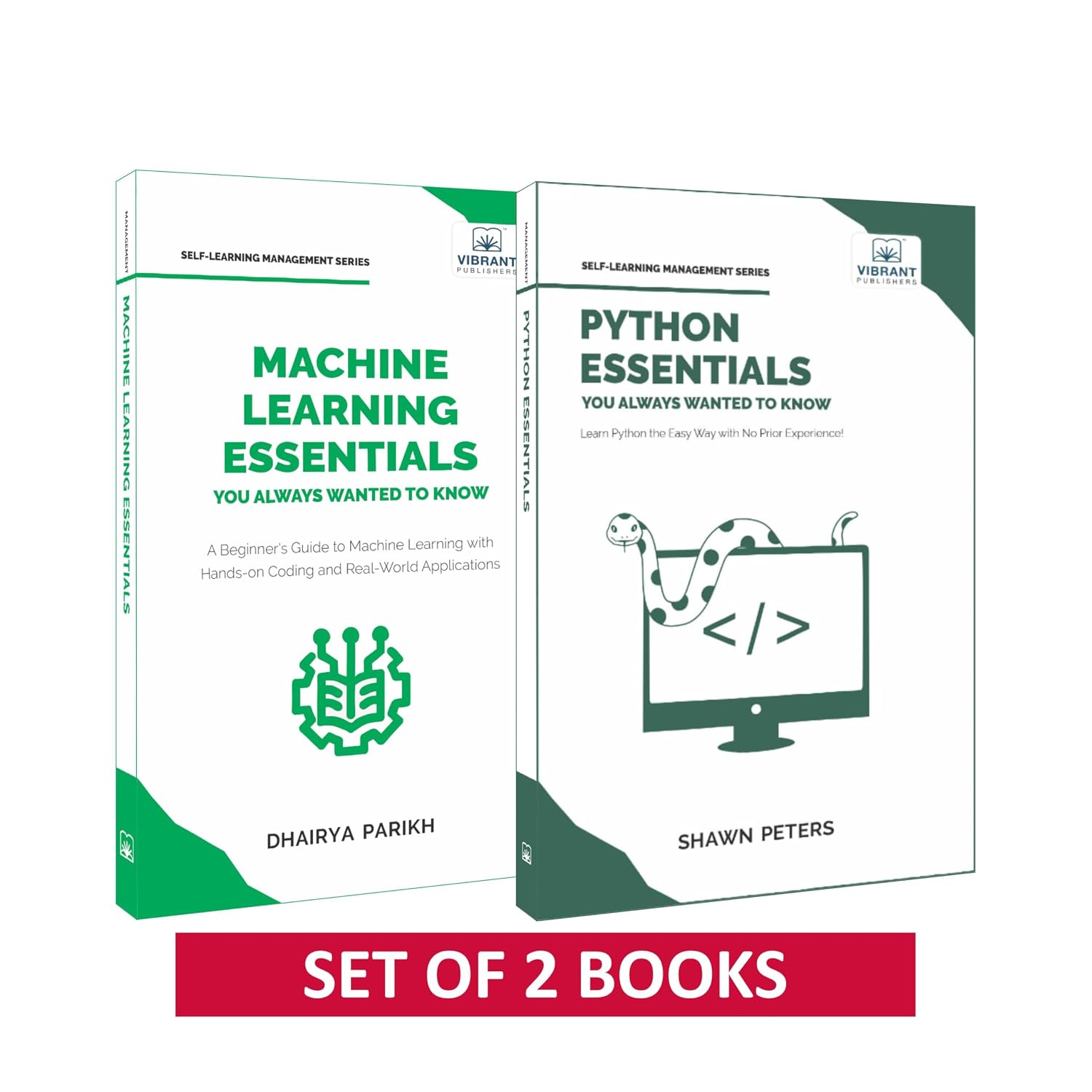 Master Machine Learning & Python: A Beginner’s Guide to ML Algorithms, Python Programming Basics, Supervised Learning, AI Essentials, Hands-On Coding & Real-World Applications (Set of 2 Books)