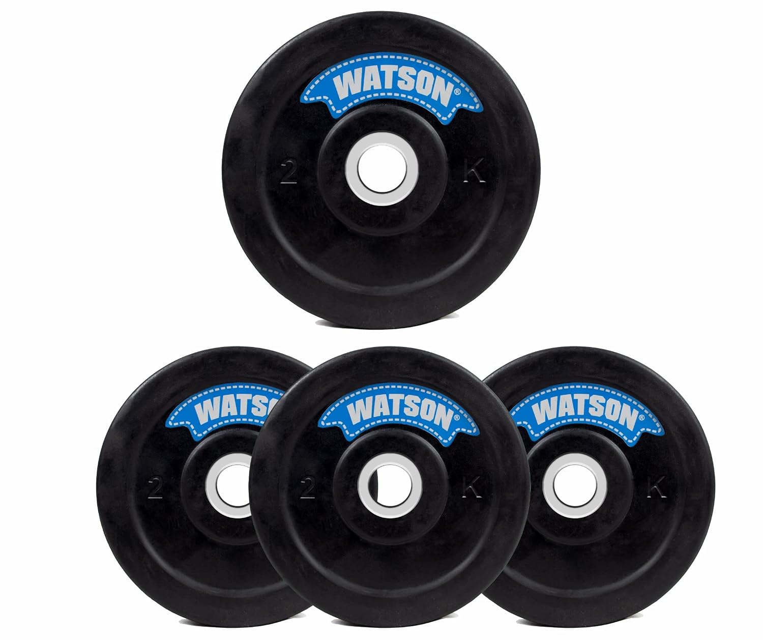 WATSON Rubber Weight Plate Set, 8Kg(2Kgx4) Rubber Dumbbell Plates 30mm for Home or Professional Exercise Gym Weight Plates, Home Gym Equipments
