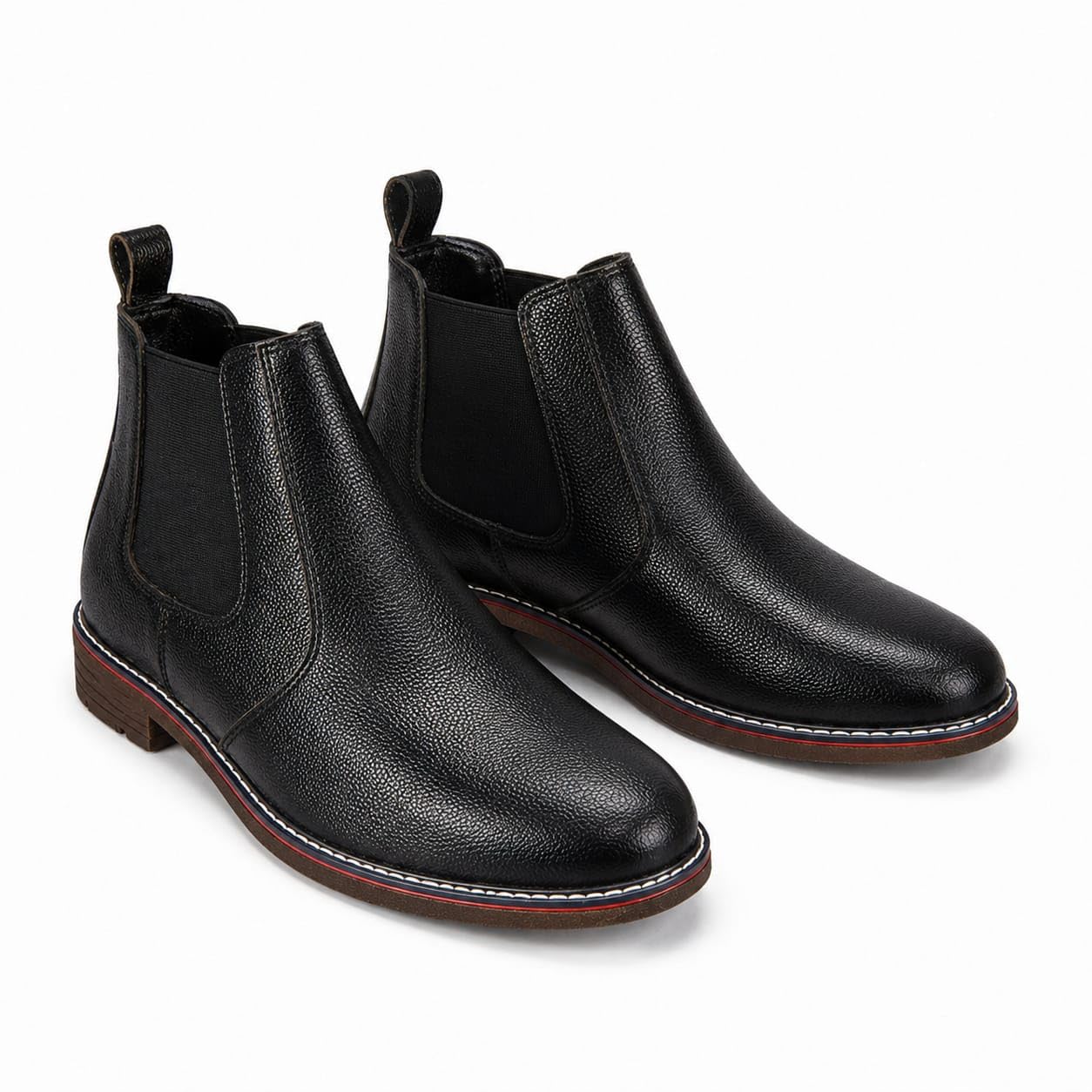 STONIX® Chelsea Safety Boots for Men – Steel Toe Safety Shoes | Anti-Slip Industrial Work Boots | Lightweight Leather Chelsea Boots (6-11, Black)