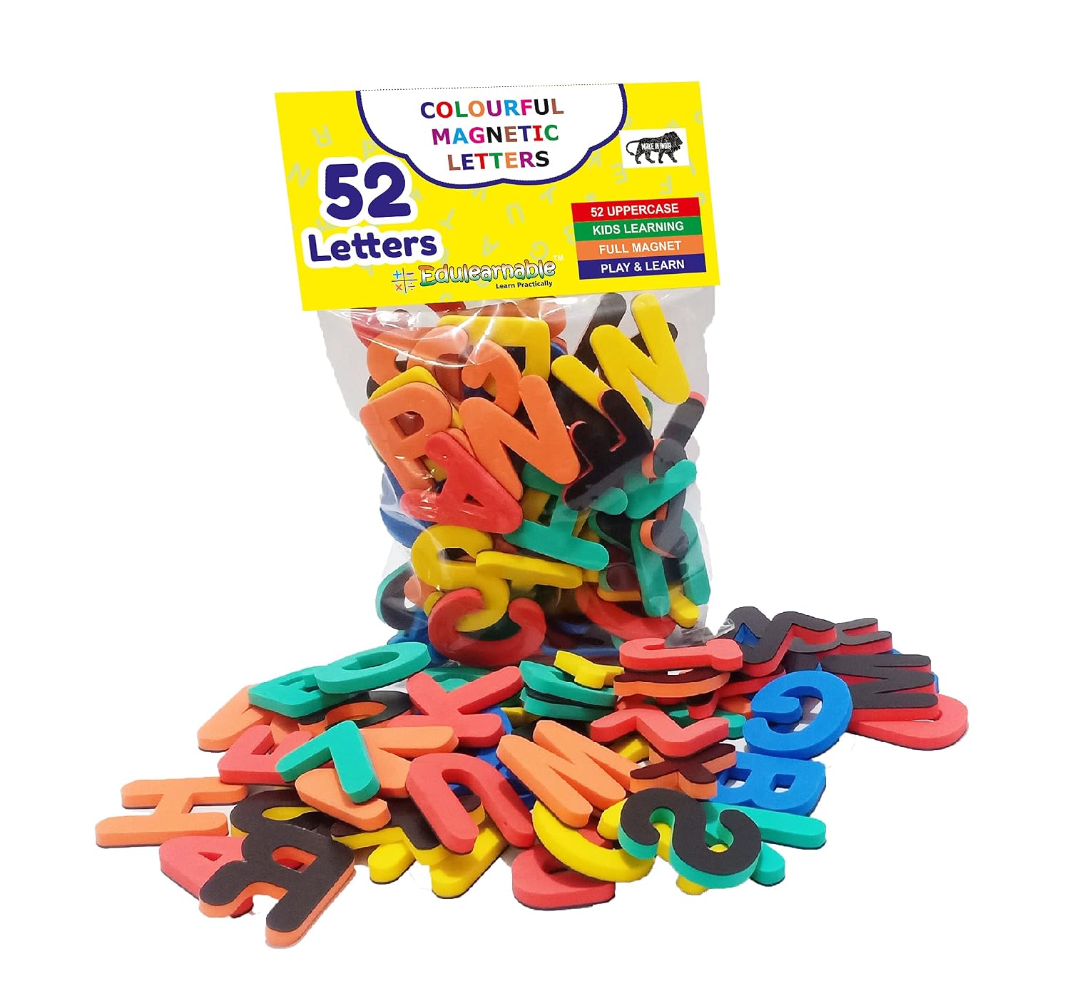 52Pc Magnetic Letters Uppercase Alphabet Fridge Magnets Kids Toy Gift