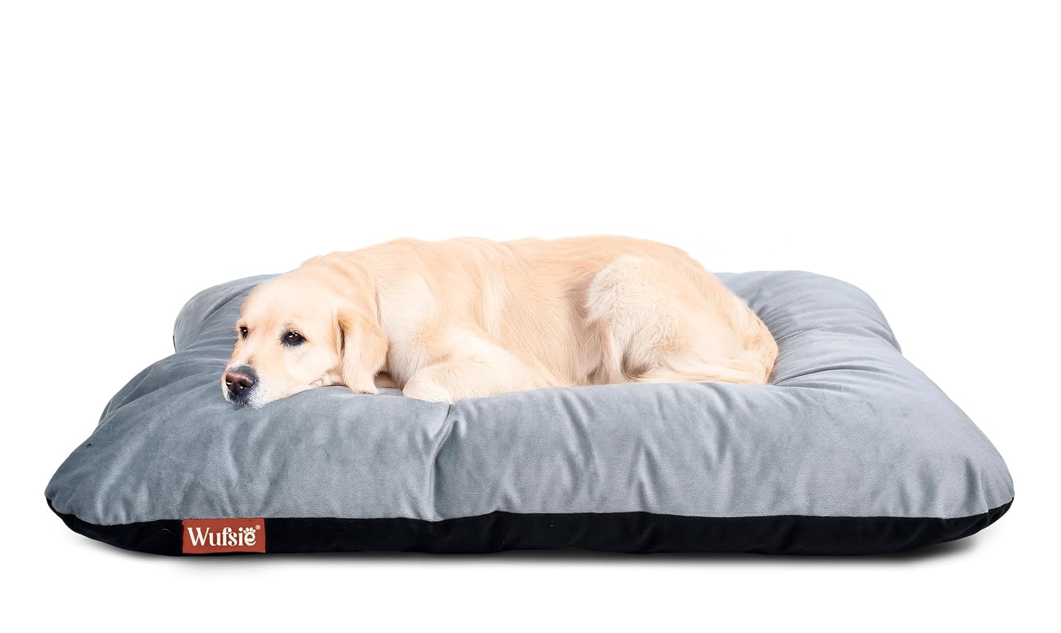 Dog Bed Large 70x100cm | Reversible Premium Velvet Black & Grey Pet Bed | Soft, Washable & Durable Bed for Dog and Cat for Everyday Comfort & Relaxation