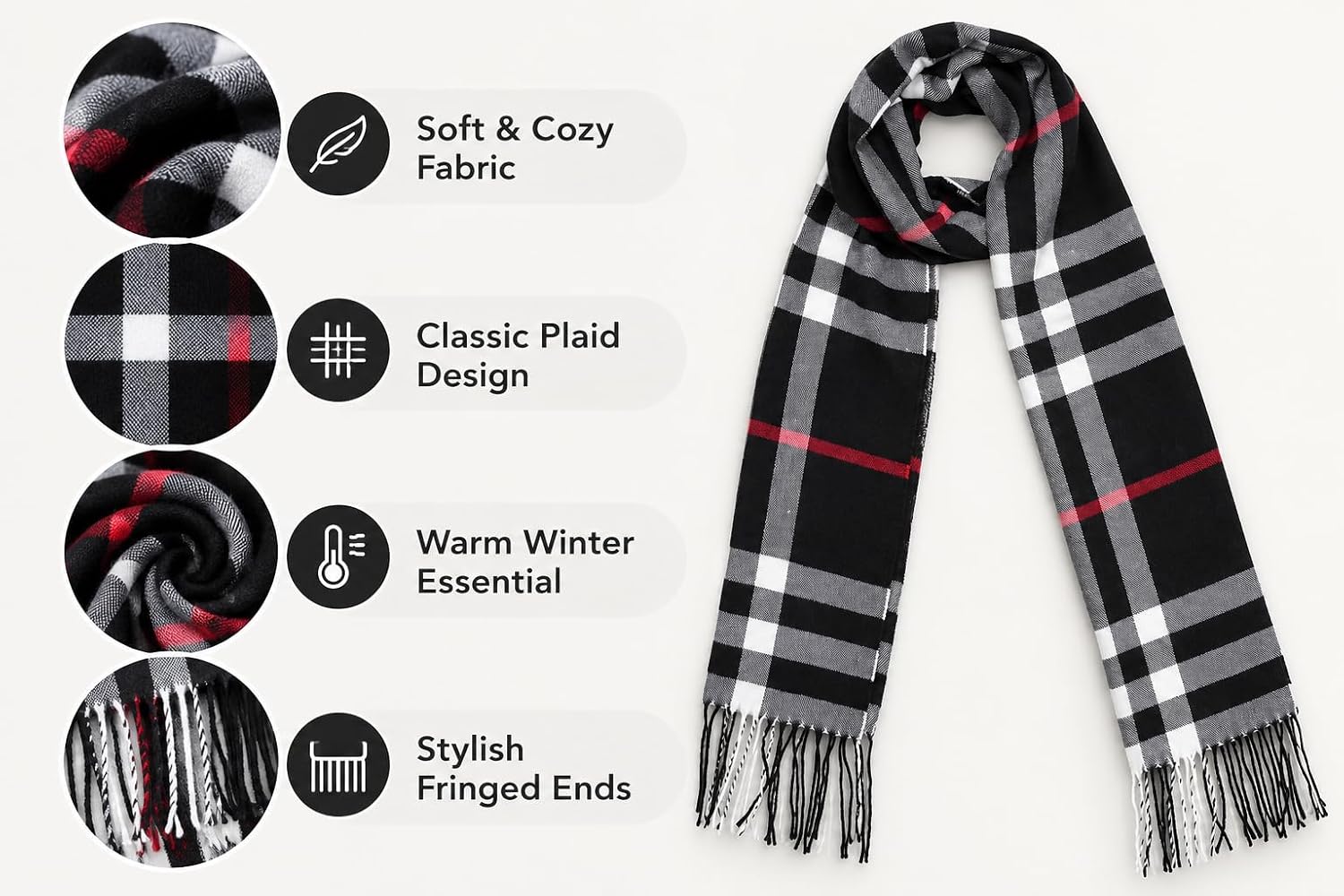 Creature Warm Winter Wear Acrylic Woolen Muffler/Scarf For Men & Women Warm lightweight Scarf