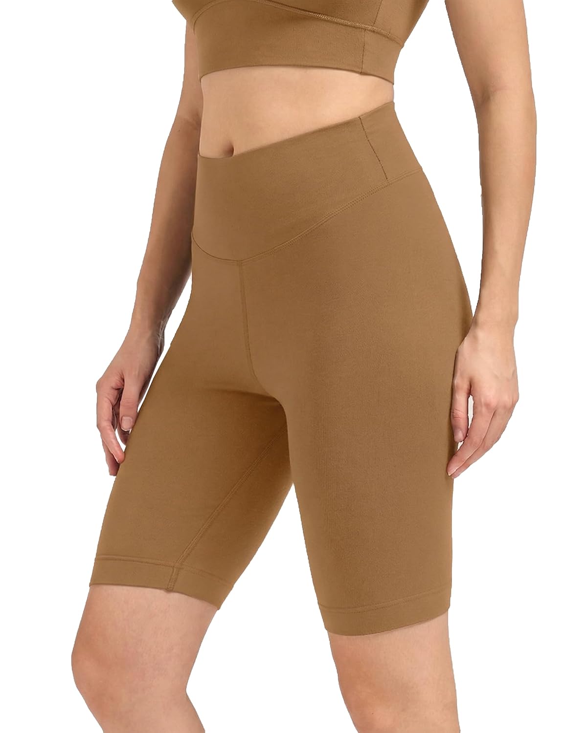URBAN ADVENTURE High Waist Cotton Cycling Shorts for Women – Stretchable Active Wear for Workout, Running & Yoga