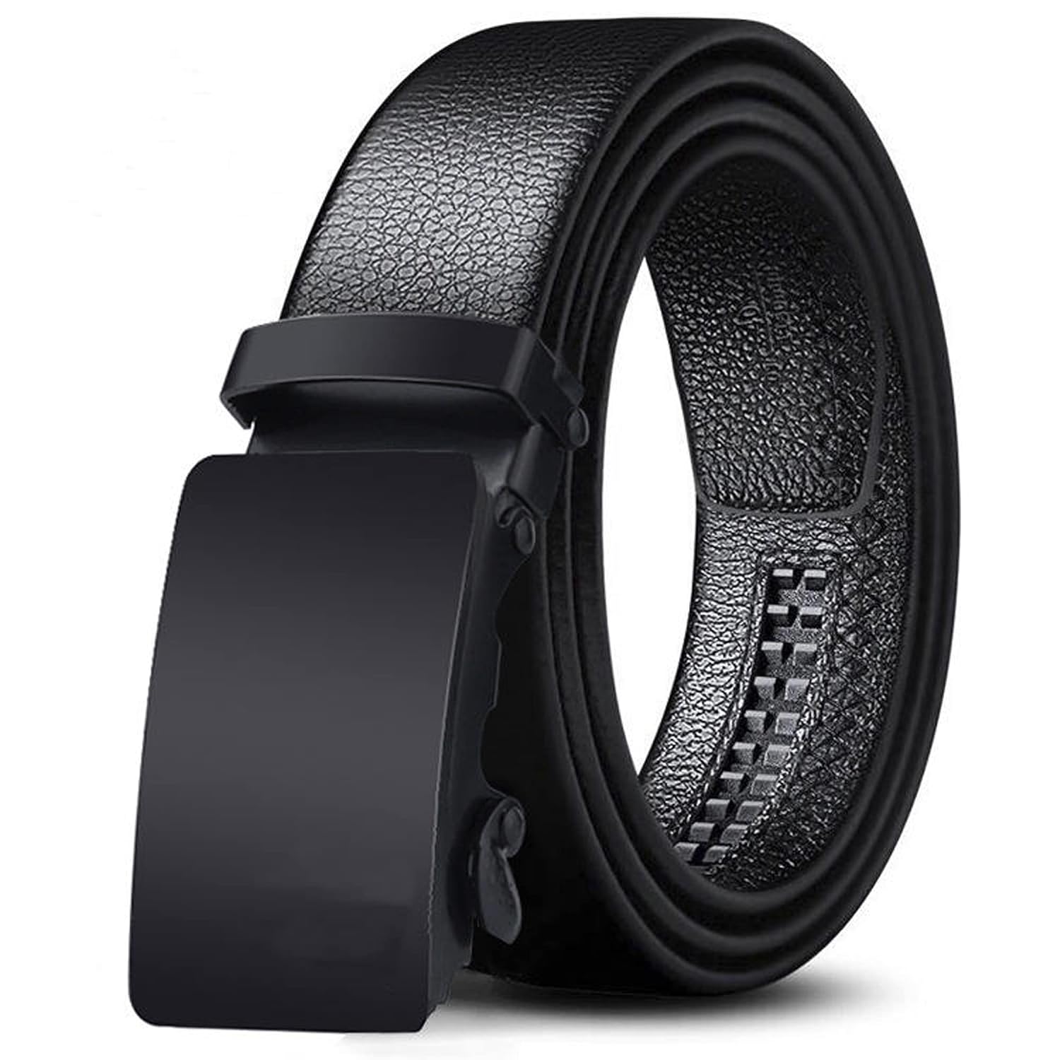 ZORO Men’s Vegan Leather Belt for Men, Formal/Casual,Autolock,Black | Fit on up to 38 Inches Waist size