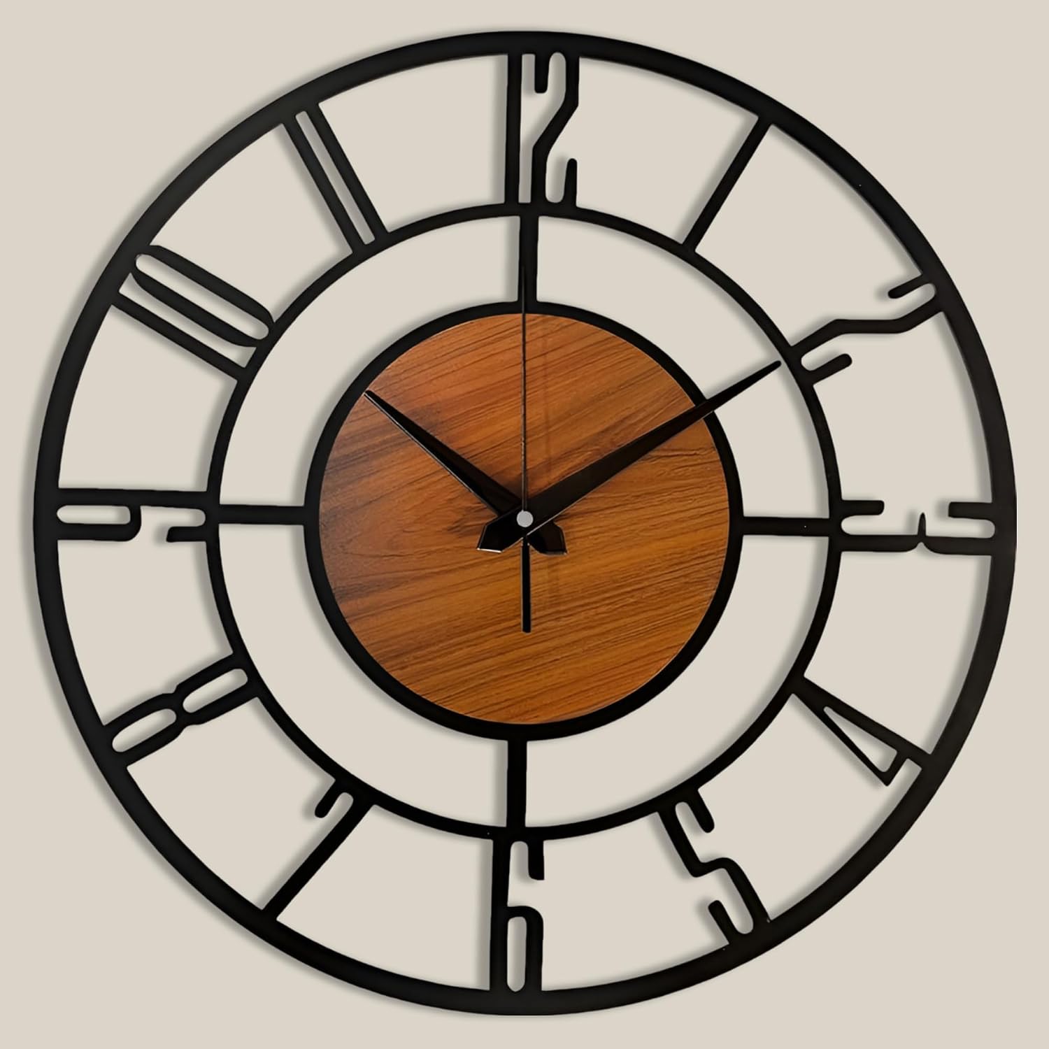 Auromin Metal Wall Clock for Living Room Stylish Latest Modern | Wall Clock for Hall Big Size, Unique Analog Wall Clock for Bedroom, Drawing Room, Kitchen & Office Room Décor | Stylish Clock for Home