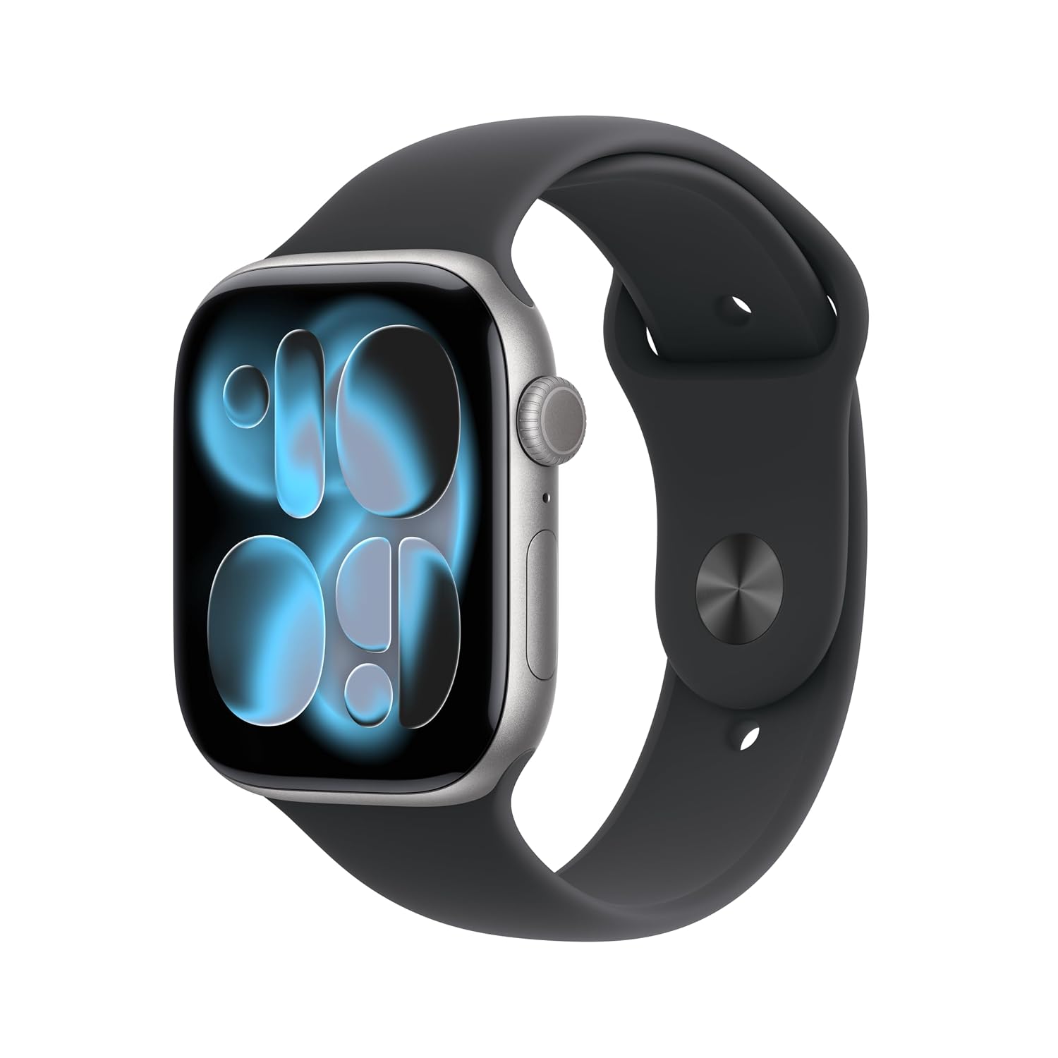 Apple Watch Series 11 GPS + Cellular 46mm Space Grey Aluminium Case with Black Sport Band – S/M