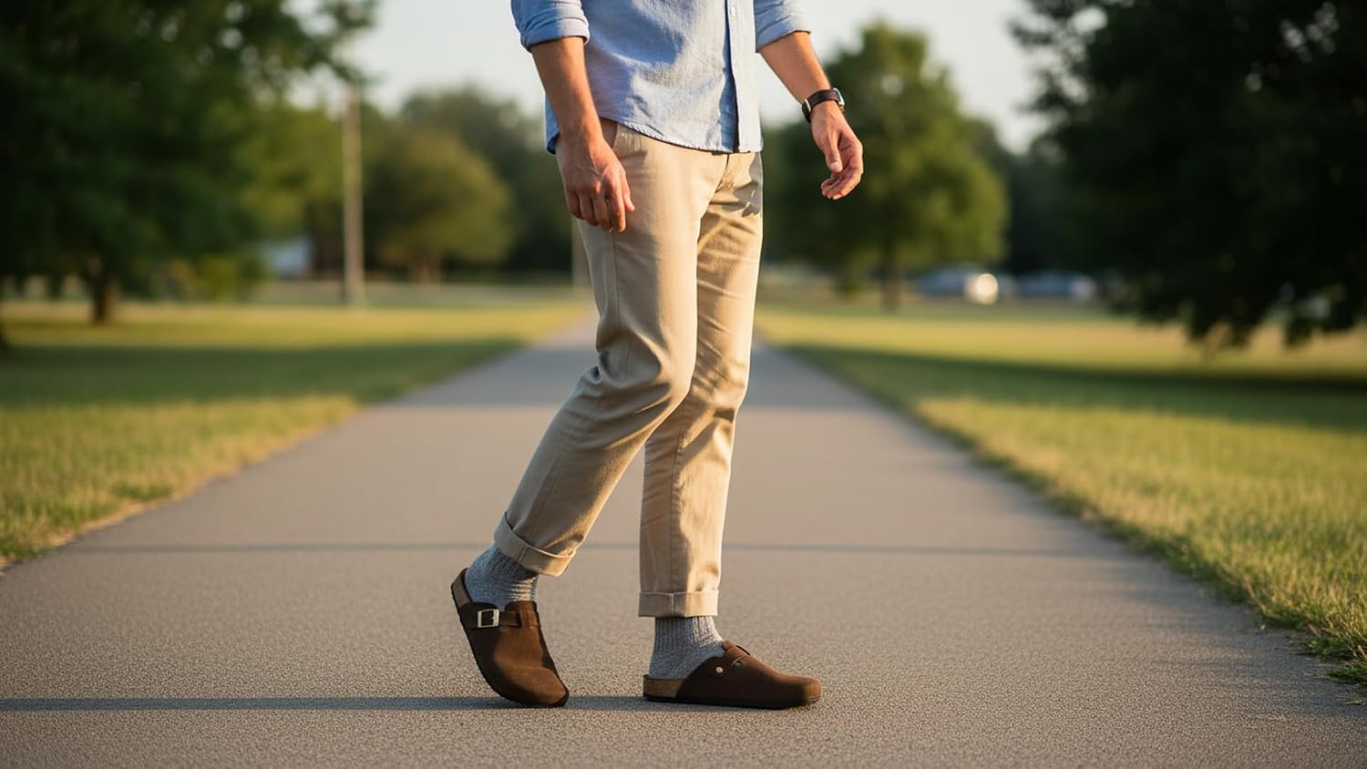 Big Fox PU Cork Lightweight Sandals For Men