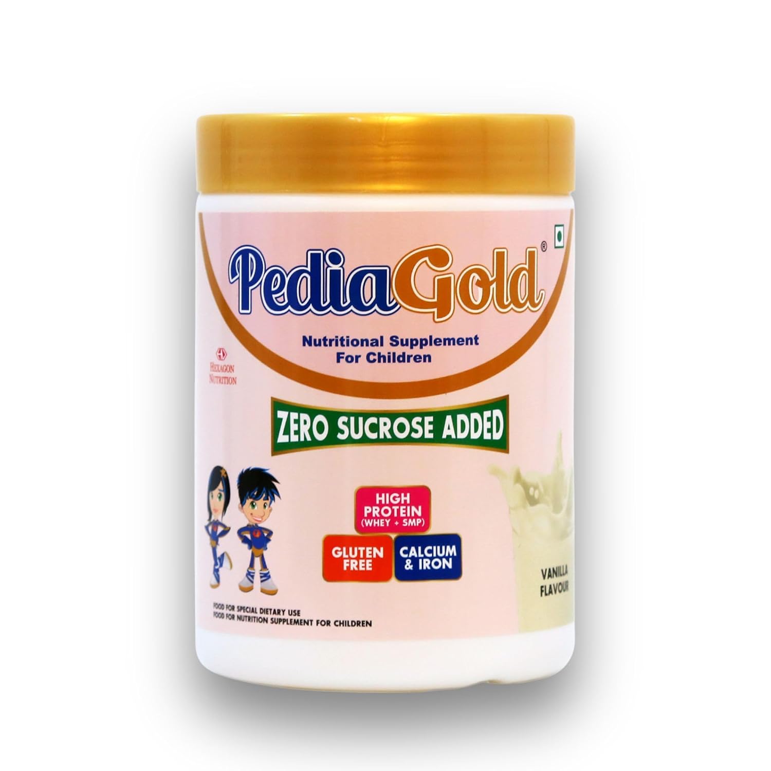 PediaGold Nutrition Mix Powder for Children | For 2-14 Years | Vanilla – 400g | Zero Sucrose | 6g protein per serving | Supports Overall Health, Boosts Immunity | Nutritional Supplement for Kids