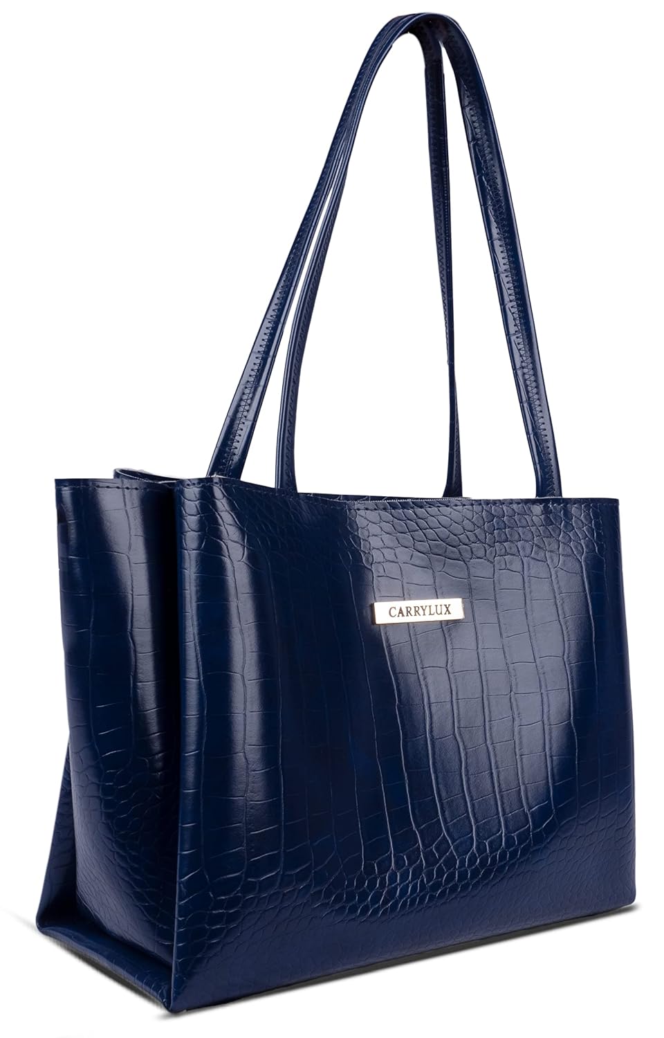 Carrylux Large Capacity Croco Pattern Tote Bags For Womens Big Purses And Handbags Ladies Big Shoulder Bag