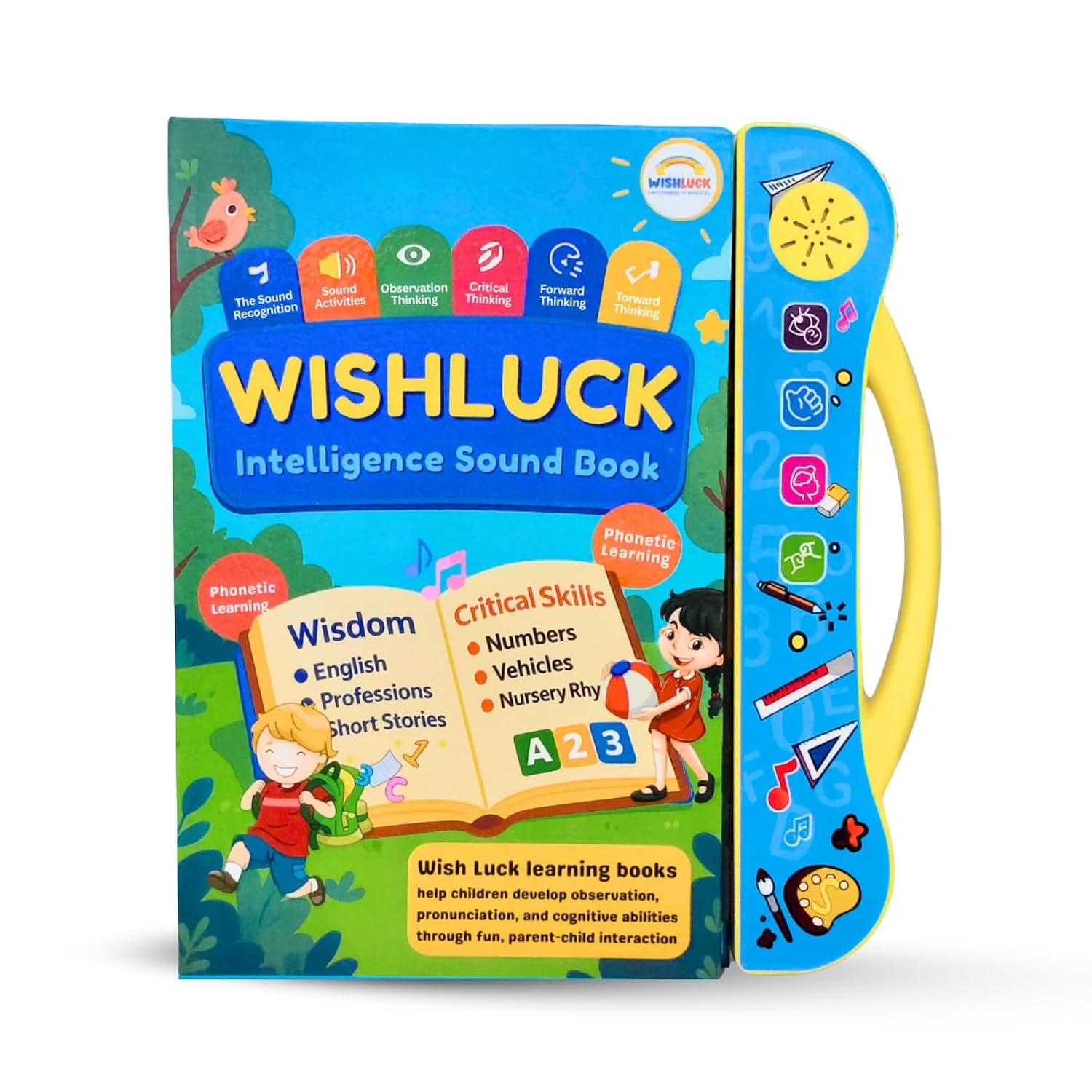 Smart Readers™ Early Learning Study E-Book for Kids 3 to 7 Years – Interactive Speech Development Toy with Sounds, Stories and Words, Screen-Free Educational Activity for Toddlers