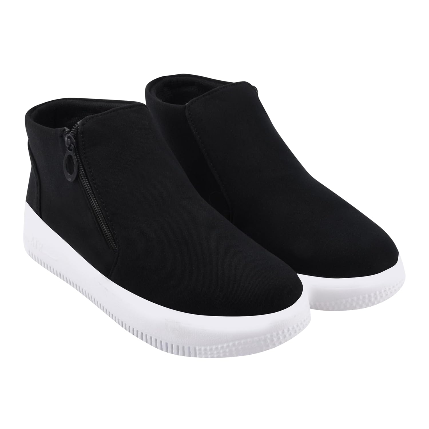 Shoetopia Women’s Stylish Suede Casual Boot Sneakers | Ankle Length Slip-On Booot with Side Zipper & Comfortable Slip-Resistant Sole