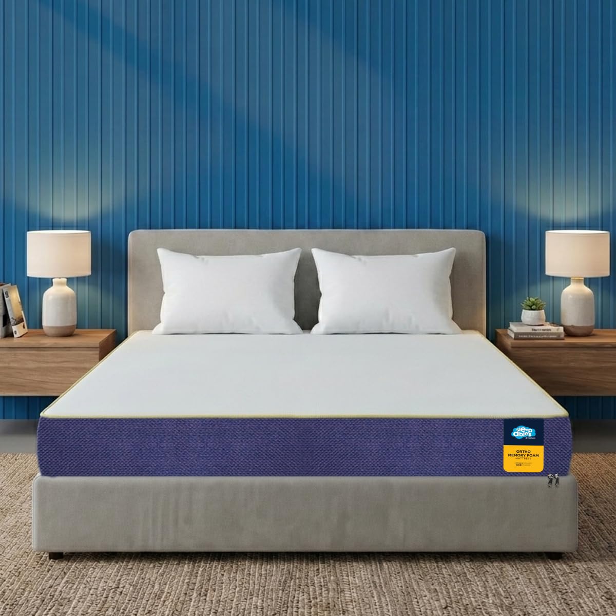 Centuary Mattresses Sleepables 6-Inch Queen Size Orthopedic Memory Foam Back Support Pressure Relieving Roll Pack High Resilience (HR) Foam Mattress | 10 Years Warranty | (72x60x6)