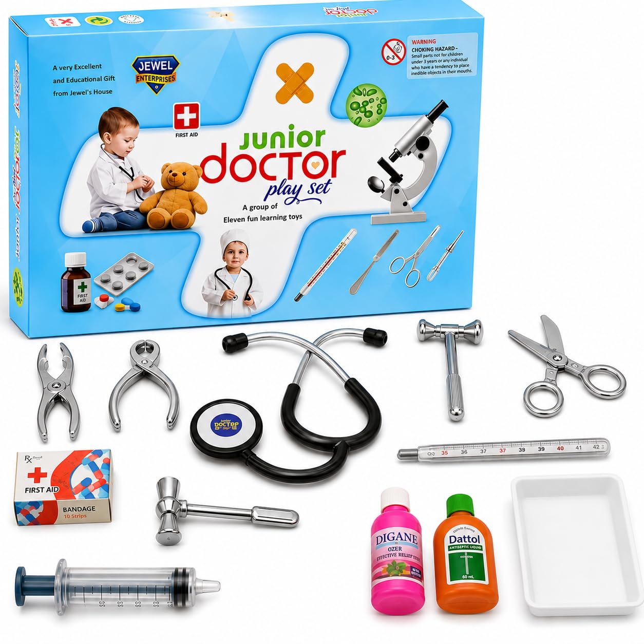 Doctor Play Set for Kids Boys & Girls | Pretend Play Learning Toy with Medical Tools | Educational Role Play Doctor Kit with Stethoscope & | Birthday Gift Toy for Toddlers