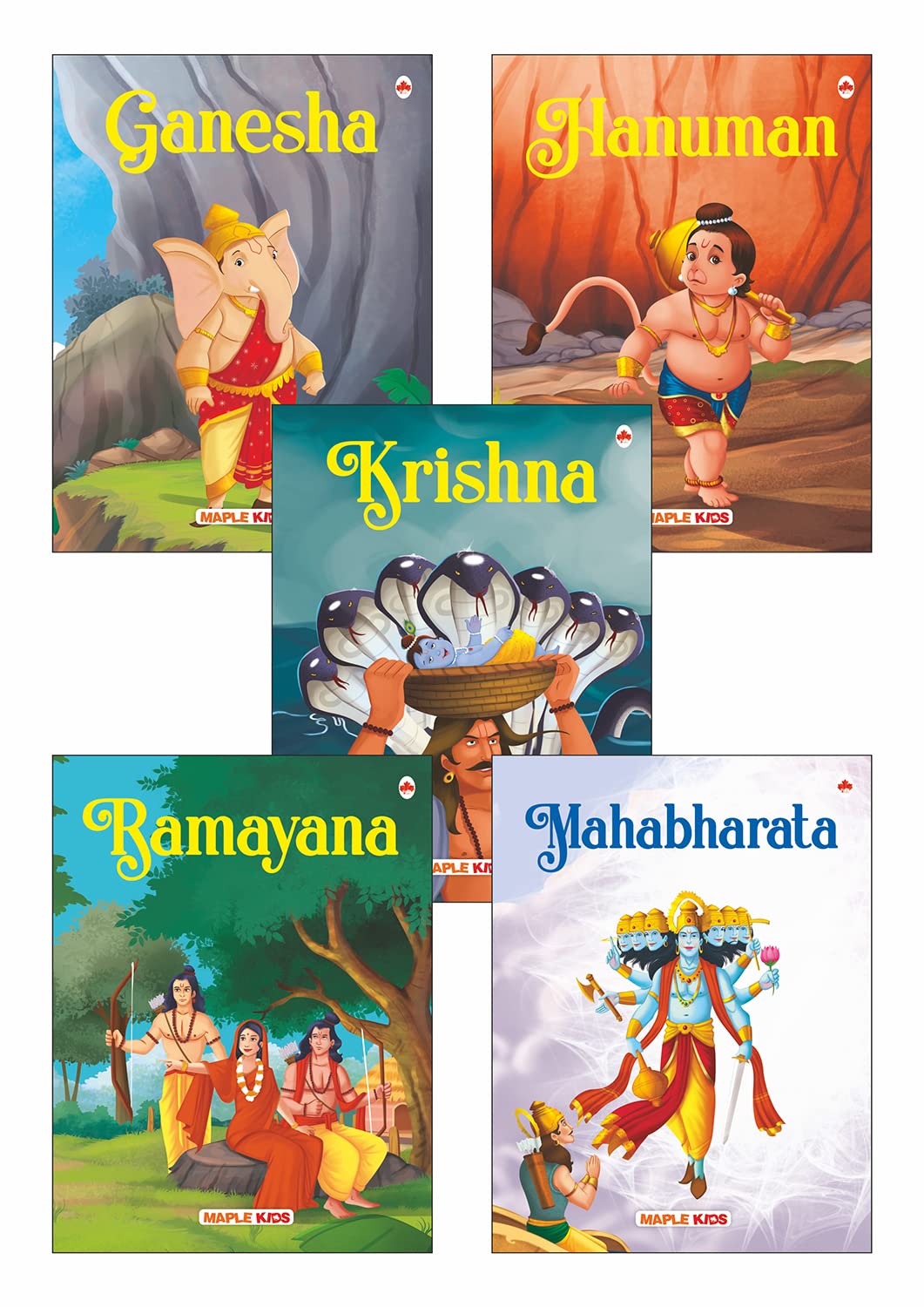 My First Mythology Tale (Illustrated) (Set of 5 Books) – Mahabharata, Krishna, Hanuman, Ganesha, Ramayana – Story Book for Kids