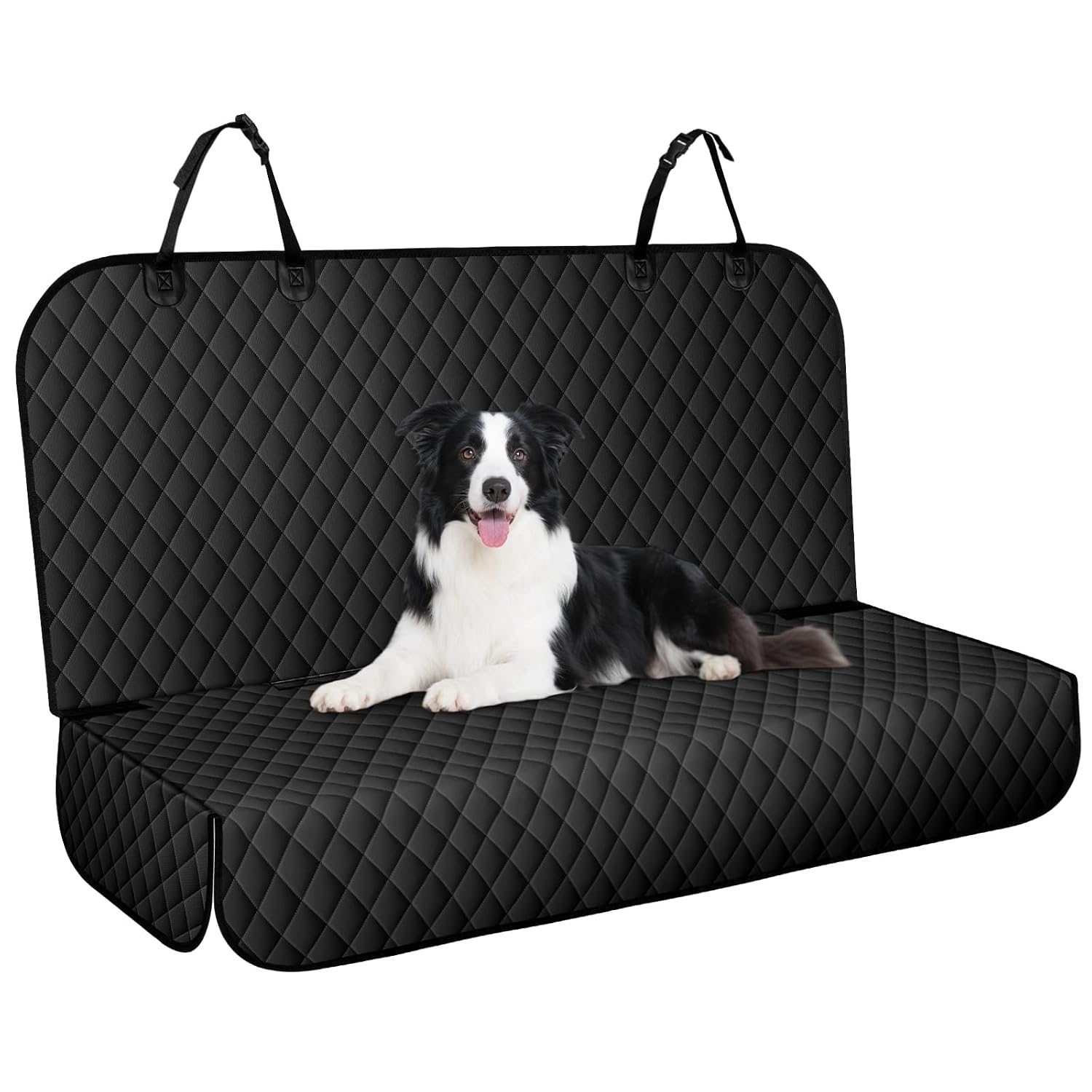 NECKORY Waterproof Polyester Dog Backseat Cover for Cars, Trucks, and SUVs, Carbon Black