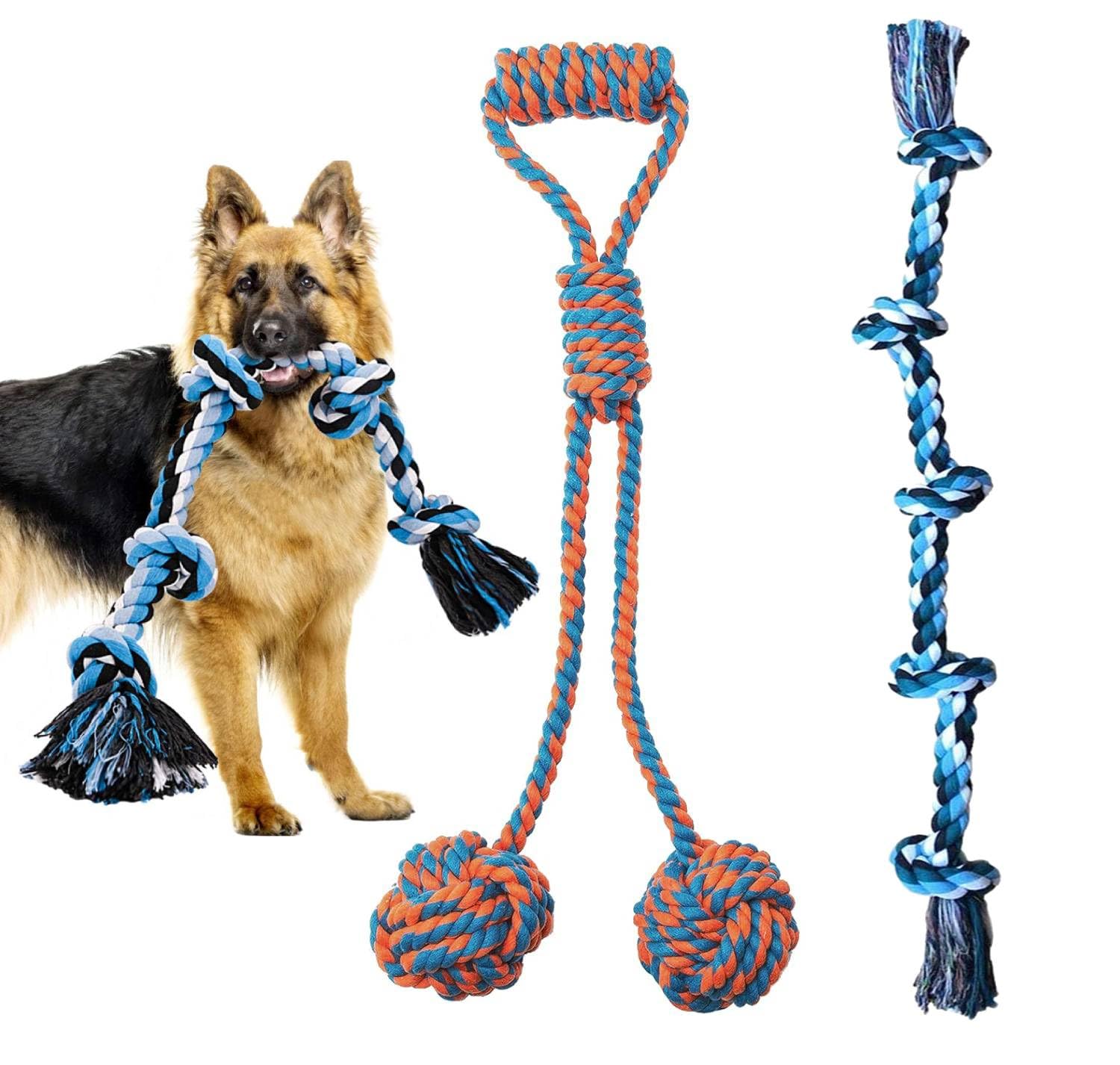 PETZLUV Dog Rope Toy, Pack of 2, Multicolor