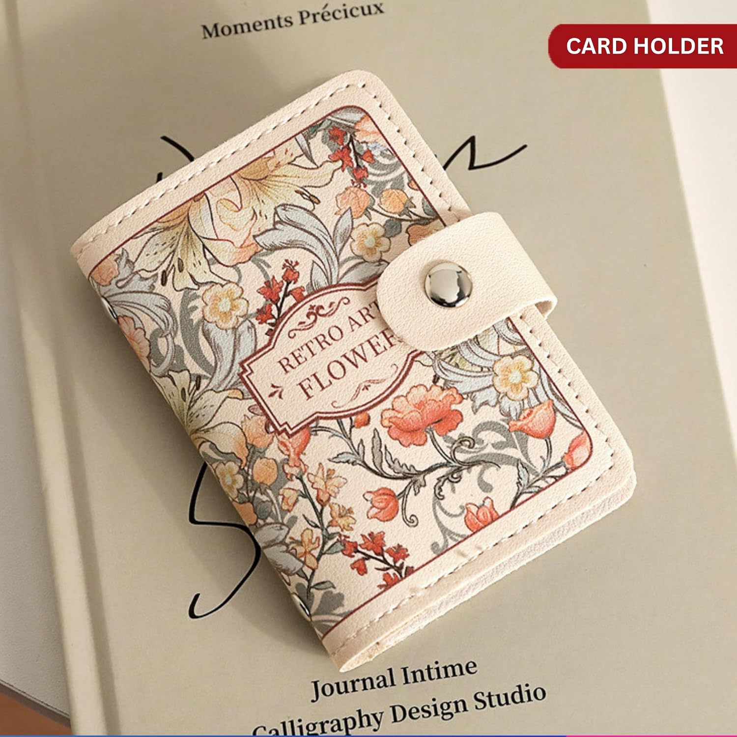 Jaravik Card Holder for Women, PU Leather Wallets