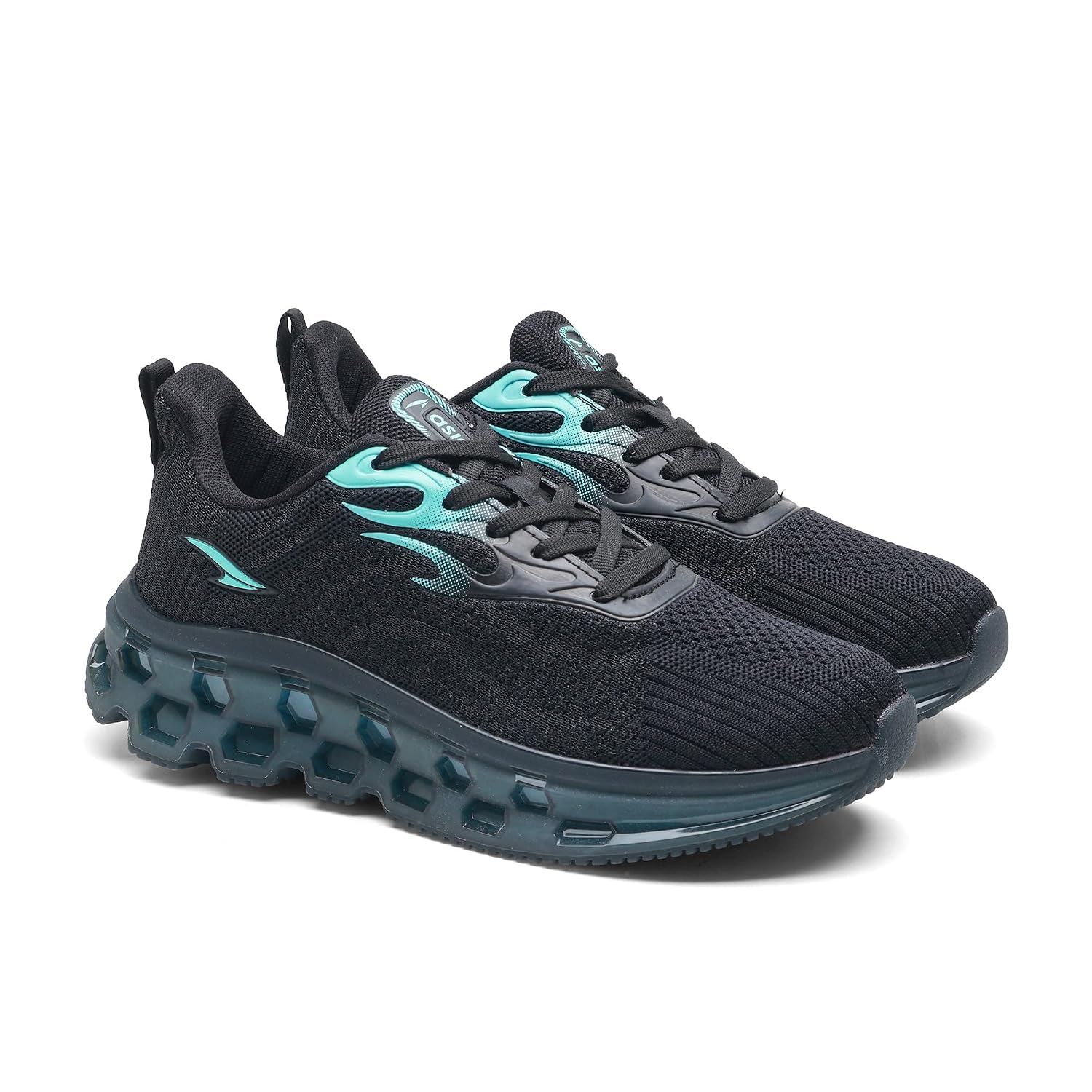 ASIAN Powerplay-29 Men’s Running Shoes | Fire-Pattern Design with HexaFlow TPU Sole | Fish-Scale Yarn Upper Shoe | Premium Athletic Sporty Sneakers