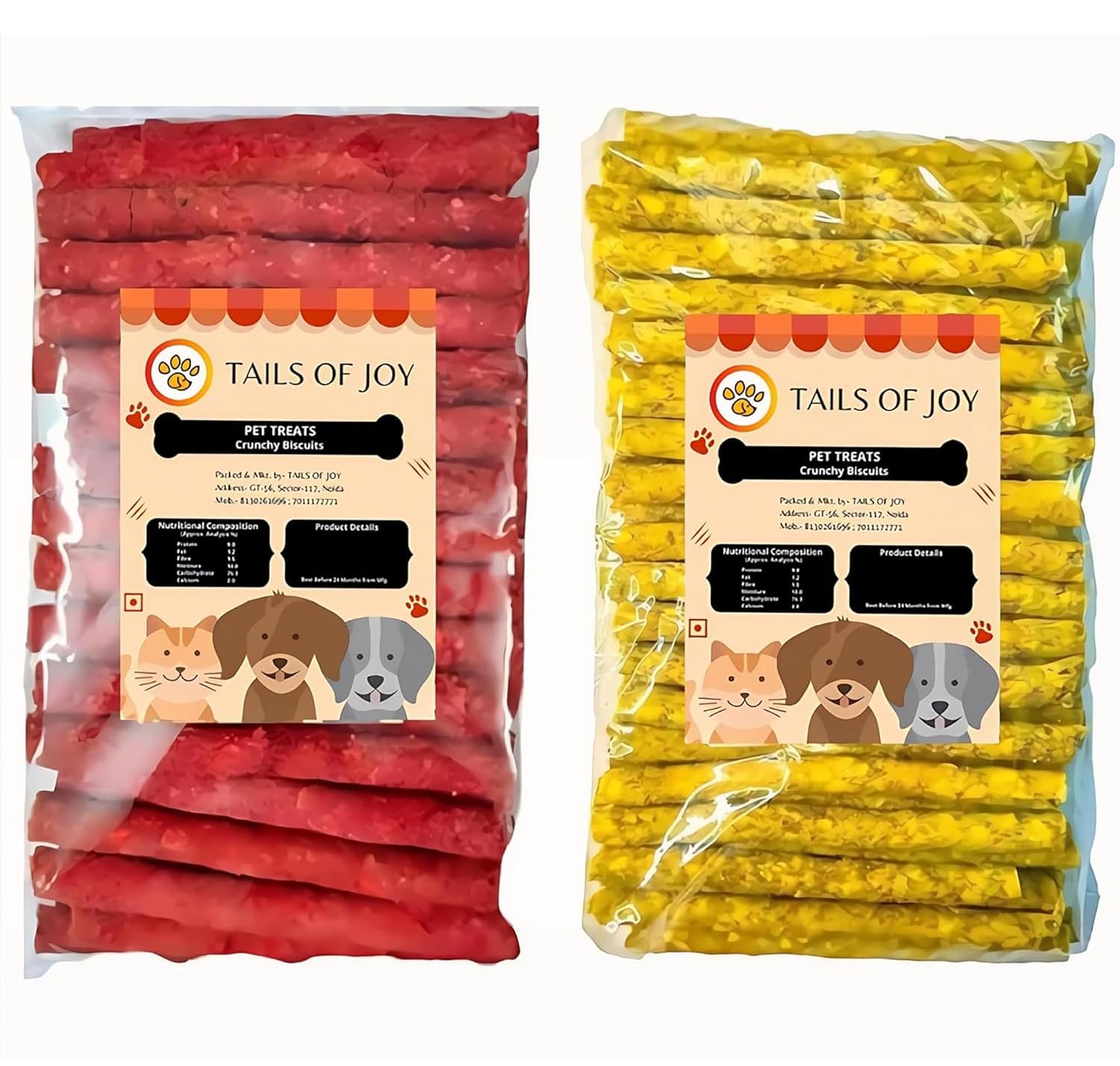Dog Chew Sticks Munchy (500 G) 250 G Mutton & 250 G Chicken Flavour,Premium Rawhide Dental Chews for All Breeds,Long-Lasting Dog Treats for Healthy Teeth & Gums,All Life Stages