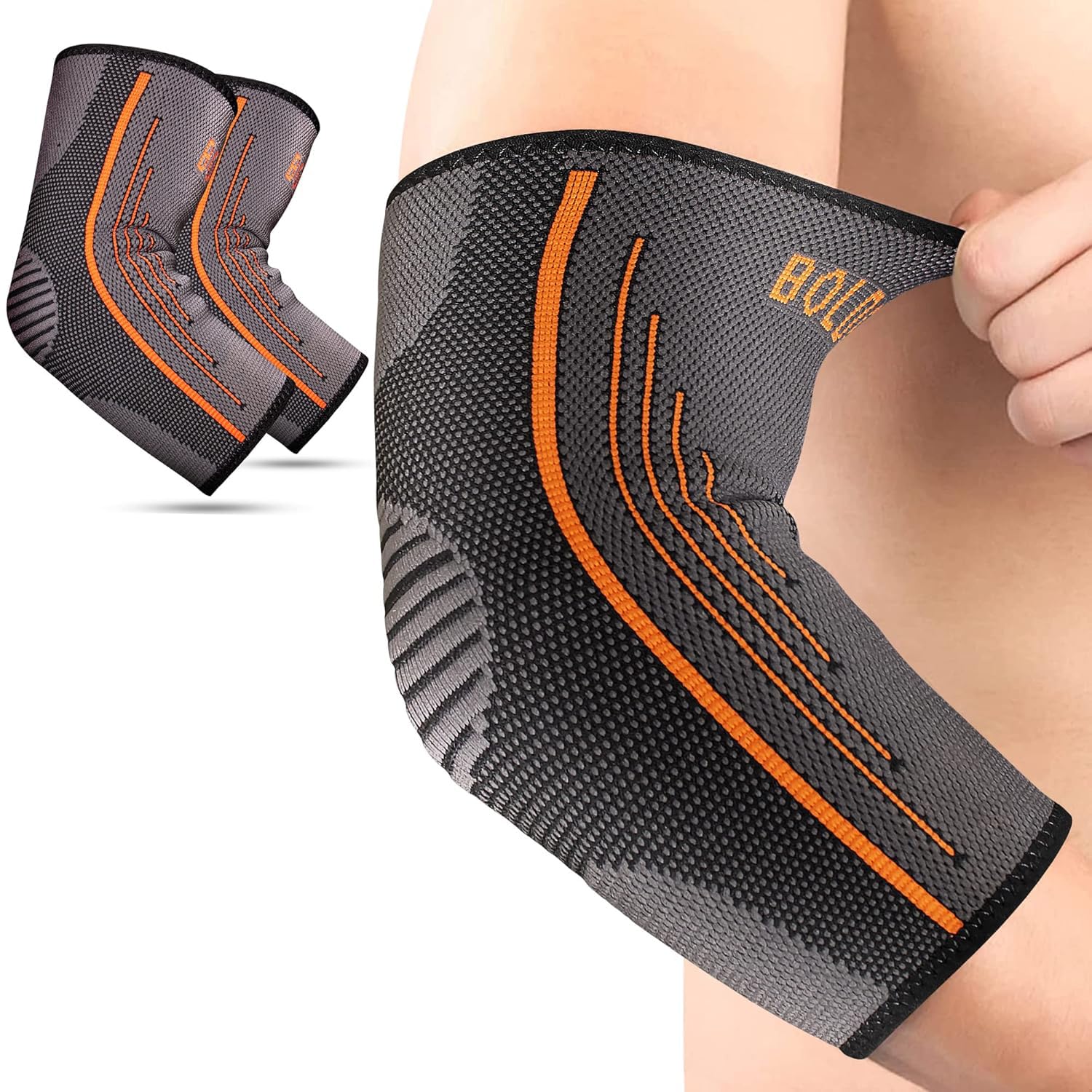 Boldfit Elbow Support For Gym Elbow Band For Pain Relief Tennis Elbow Band For Men & Women Tennis Elbow Support For Badminton Cricket & Sports Elbow Sleeves Elbow Guard Elbow Brace Elbow Cap- M