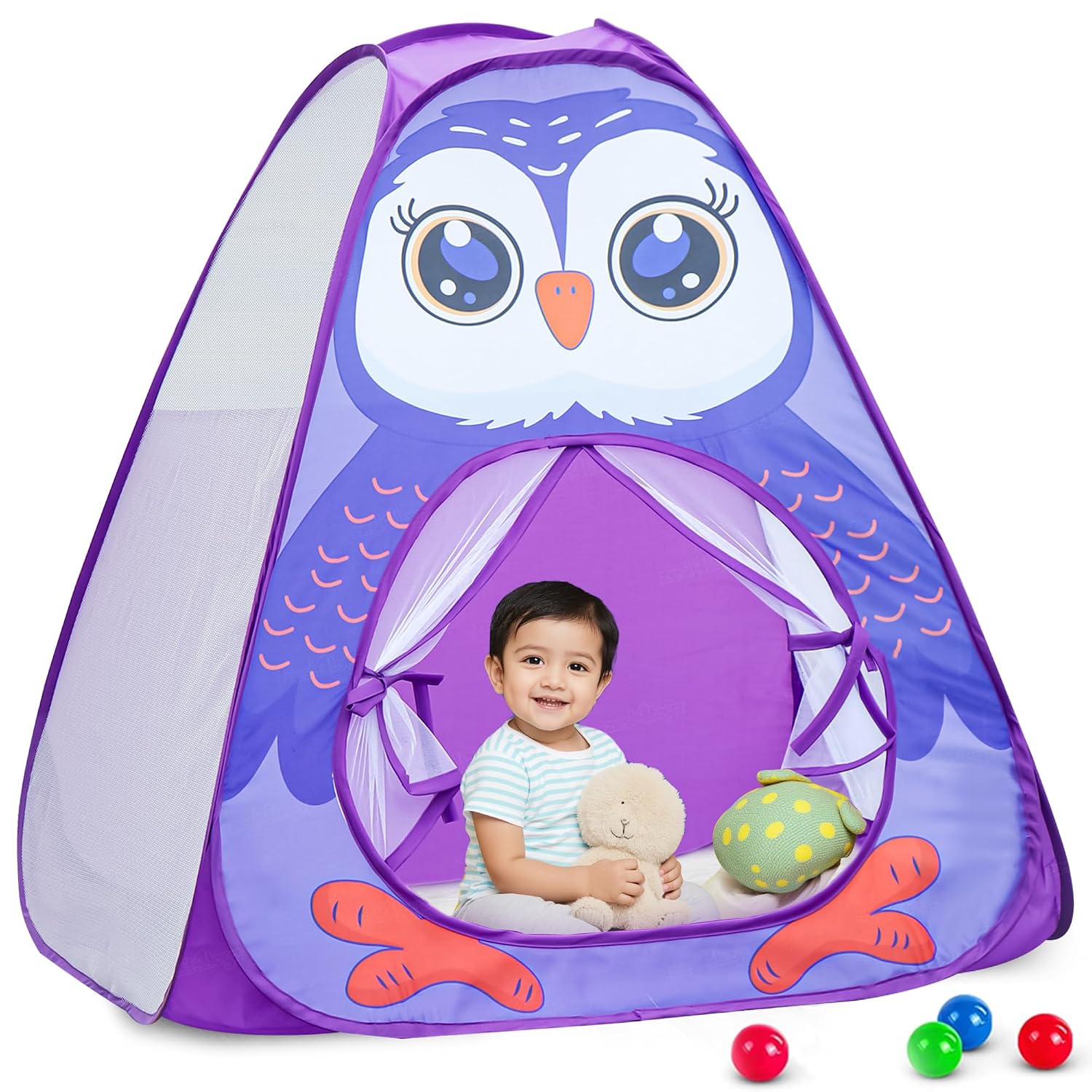 Zest 4 Toyz Popup Tent House for Kids Play House Foldable Tent House for Boys & Girls Easy to Set Up Baby Tent House 3 to 5 Years (Balls Not Included) – Purple