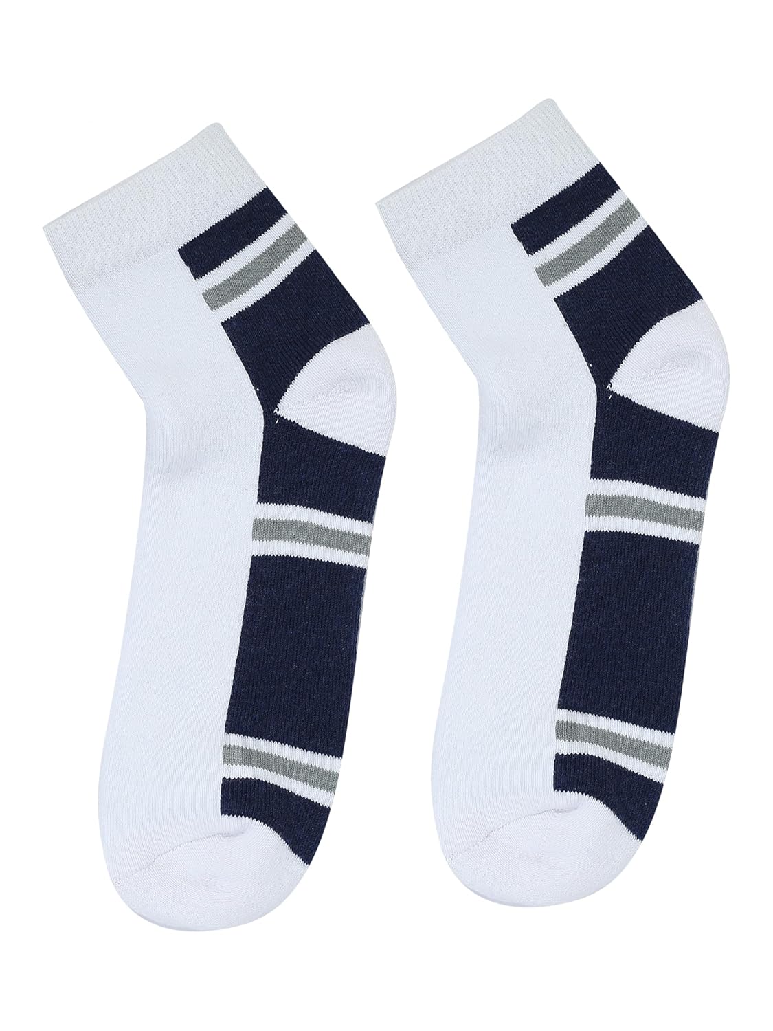 Stride Set Two Ankle Length Cotton Socks Pack for Men & Women | Comfortable, Sweat Absorbent & Stretchable Socks | Running, Gym & Casual Wear