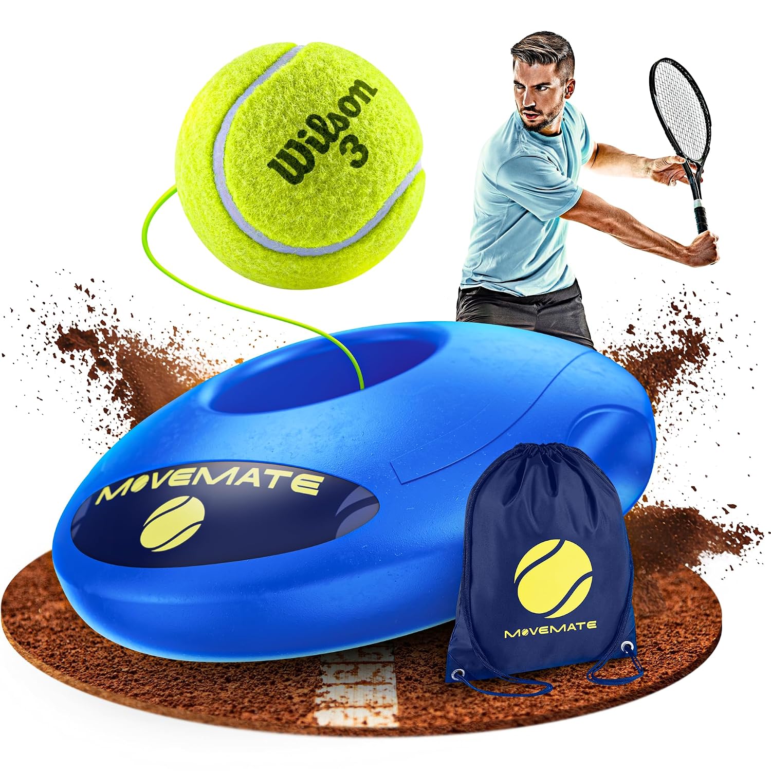 Tennis Ball Catcher for Kids,Solo Tennis Training Equipment for Self-Pracitce,Portable Tool,Tennis Rebounder Scoring Table Tennis Balls (RED)