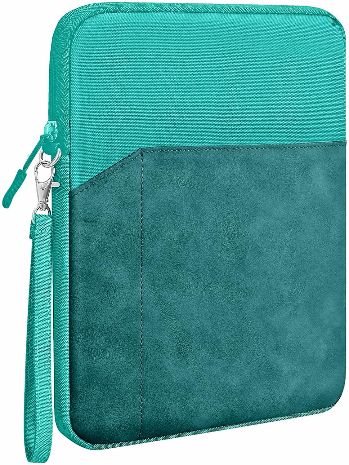 ProElite Polyester Tablet Sleeve Case Cover 6″ to 8″ for Amazon Kindle 6″, Paperwhite 6.8″, Kindle Fire, Apple iPad mini 6/5/4/3/2/1, Lenovo M9/M8, Samsung Galaxy A9/A7 Lite Tablet, Sea Green