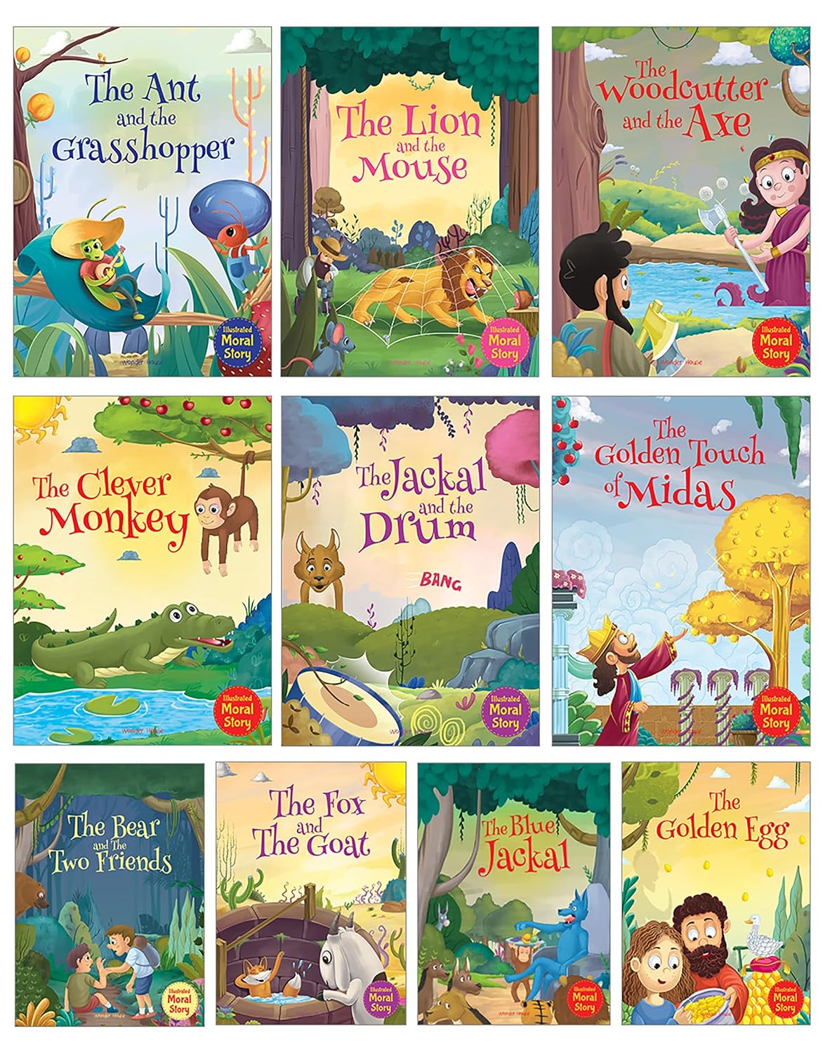 Moral Storybooks For Kids (Illustrated) With Colorful Pictures – Phonic Stories – Bedtime Stories – 3 Years To 6 Years Old – Read Aloud To Infants, Toddlers (Set Of 10 Books)
