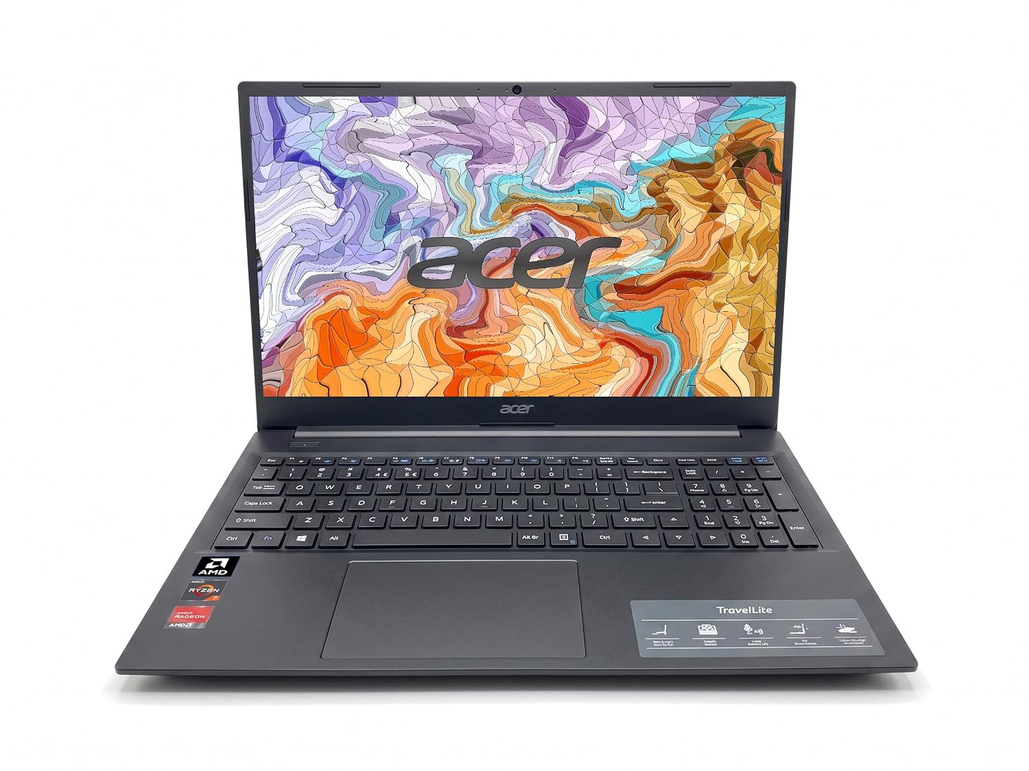 Acer TravelLite TL05 Smart Laptop | AMD Ryzen 7 7730U | 16GB RAM | 512GB SSD | Radeon Graphics | 15.6″ FHD | Windows 11 + MS Office 2024 Lifetime | 3 Years Warranty | Black