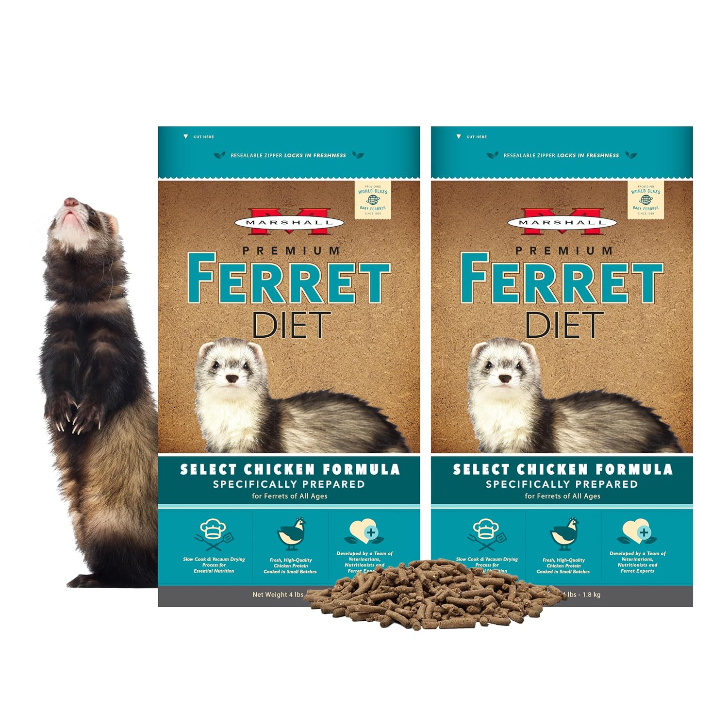 Marshall Pet Products (2 Pack) Select Chicken Formula Premium Ferret Diet