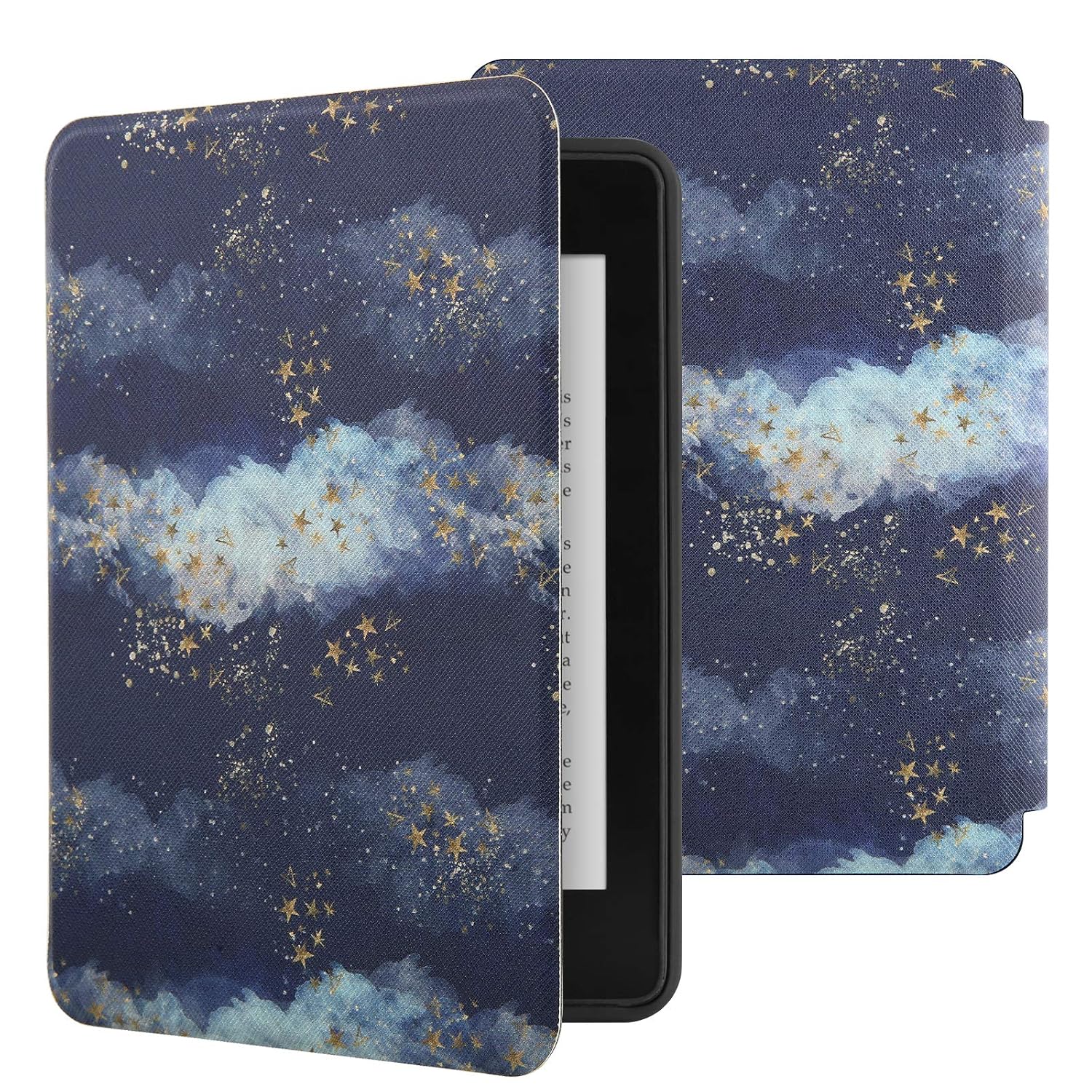 SwooK Classic Printed Magnetic Flip Cover Case for All New Kindle 10th Generation 2019 Release Model: J9G29R Flip Case Smart Folio Cover Case (Not for 10th Gen 2018 Kindle) (Dark-Aesthetic), Multi