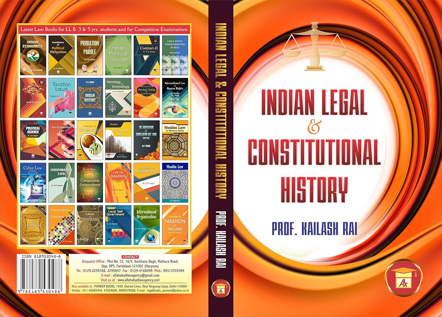 indian legal & constitutional history – Law Textbook for LLB & LLM by KAILASH RAI | 2016 Edition | Allahabad Law Agency
