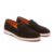 HAYES LONDON Italian Suede Leather Loafers for Men | Casual Slip-On Shoes | Breathable & Lightweight Summer Wear | Comfortable Walking Shoes