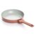 Ember Cookware Arcilla Ceramic Frying Pan 24 cm | 5-Year Warranty | 75% Less Oil Usage | Lightweight, Non-Toxic Non-Stick Ceramic Frypan | Matching Handle- Gas Compatible | ISI Certified | Terracotta